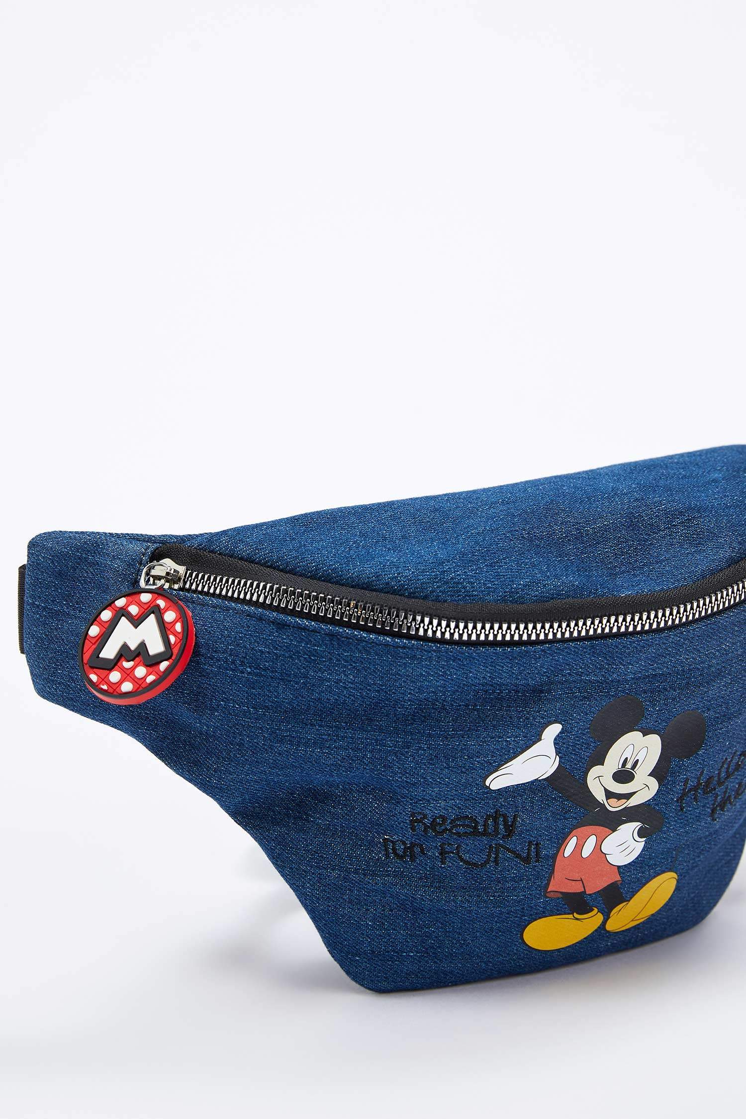 Kız Çocuk Disney Mickey & Minnie Lisanslı Suni Deri Bel Çantası