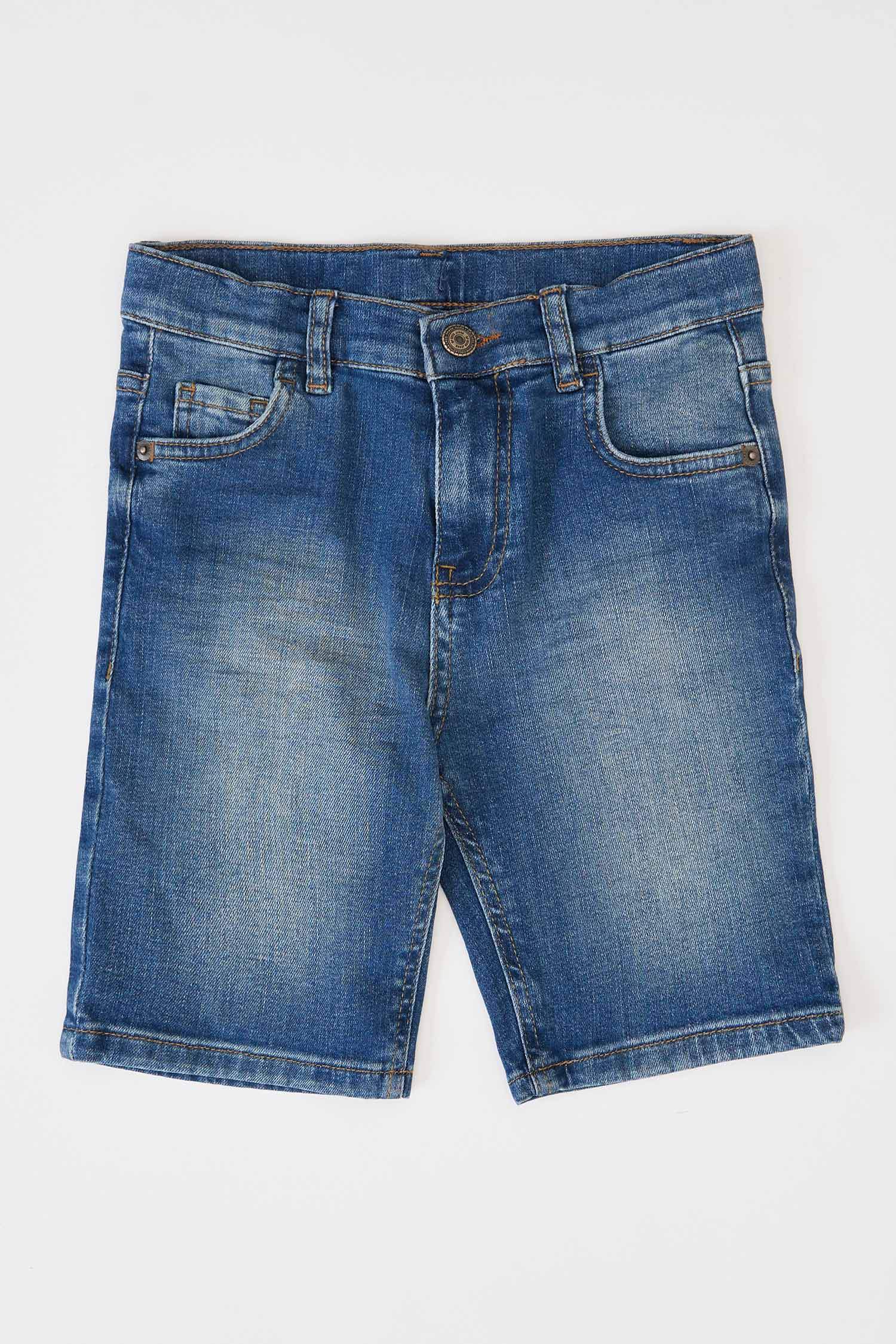 Erkek Çocuk Slim Fit Jean Bermuda Şort