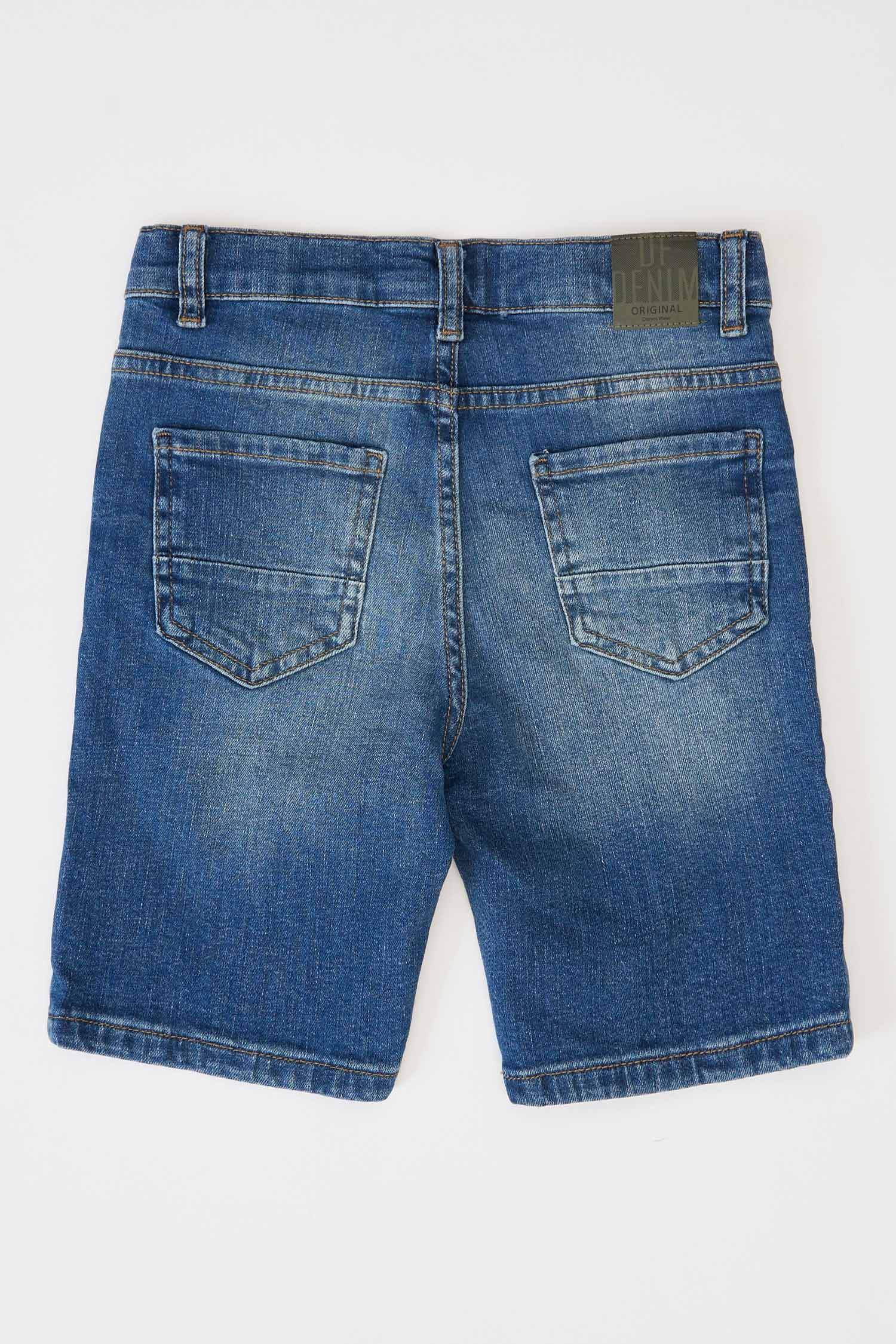 Erkek Çocuk Slim Fit Jean Bermuda Şort