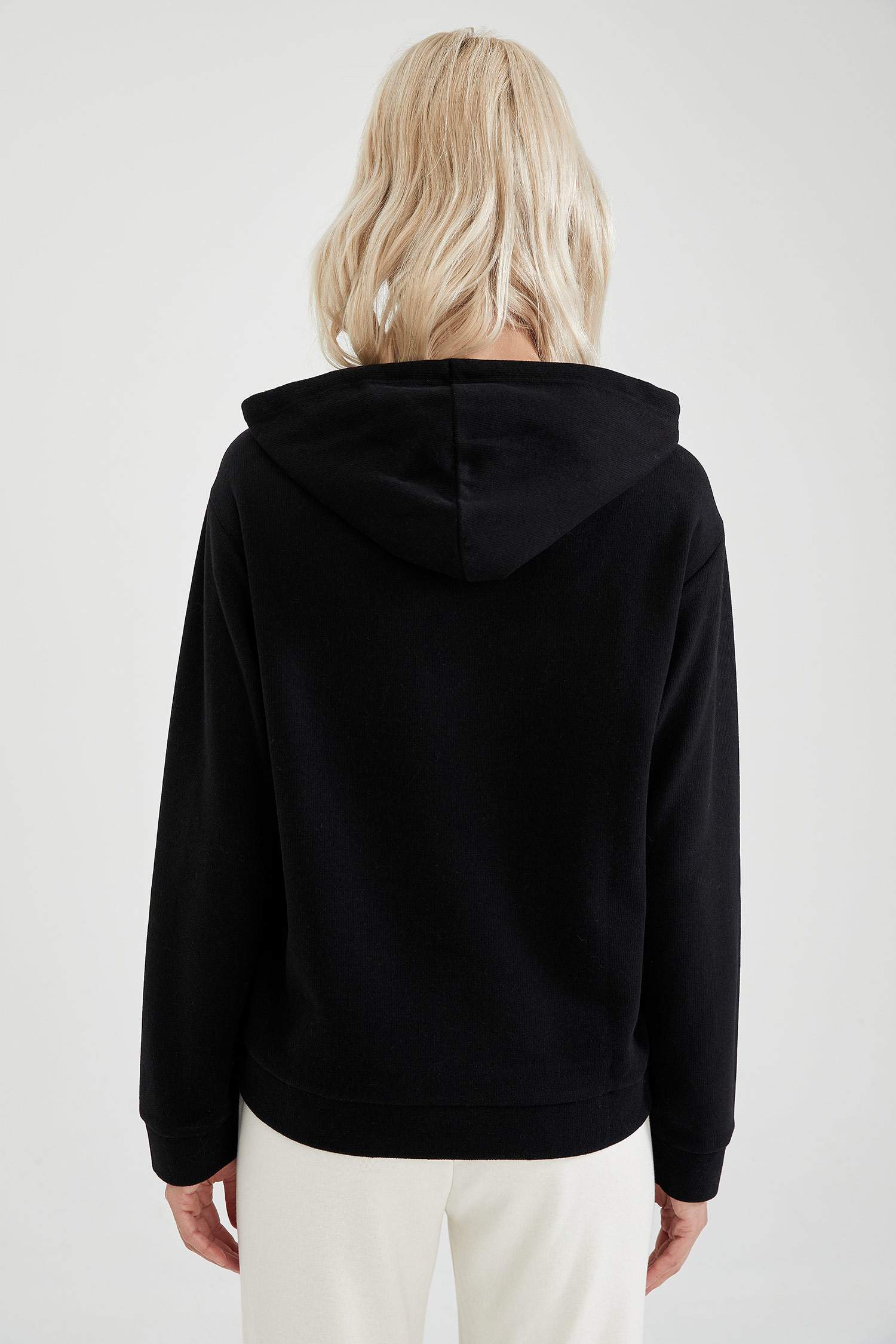 Yazı Baskılı Kapüşonlu Sweatshirt