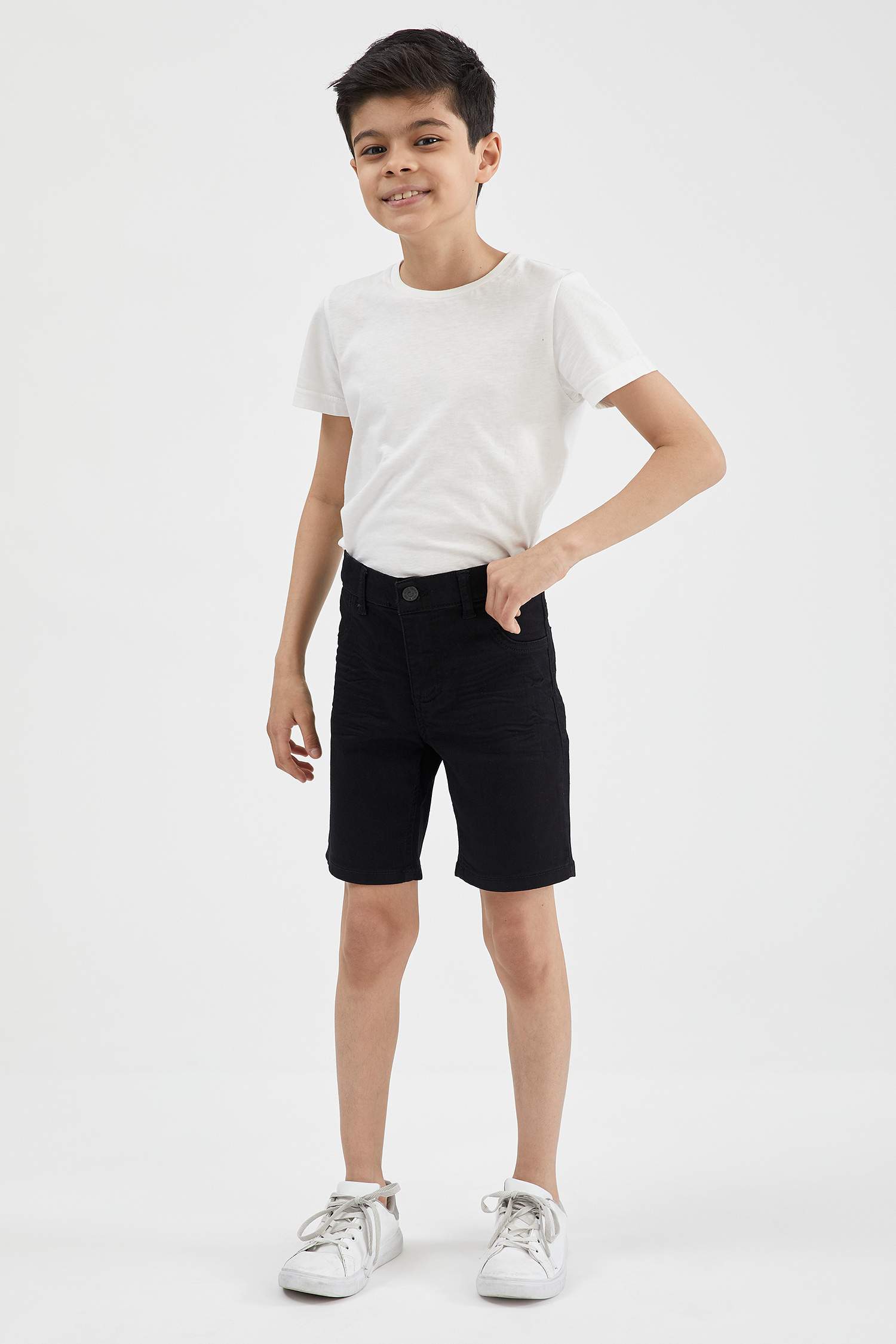 Regular Fit Basic Jean Bermuda