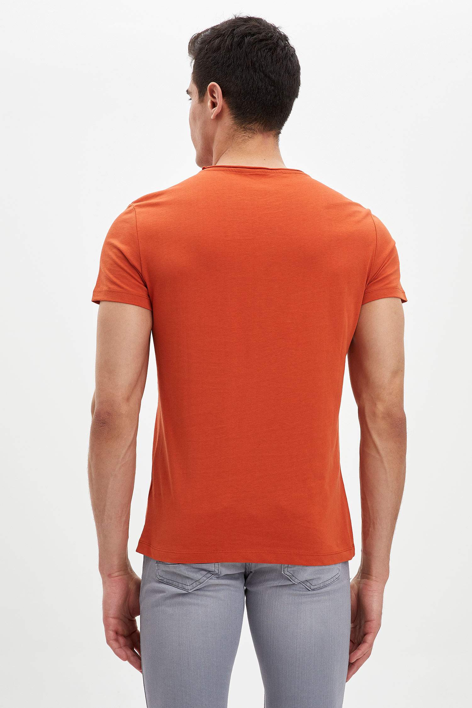 Yazı Baskılı Extra Slim Fit Tişört