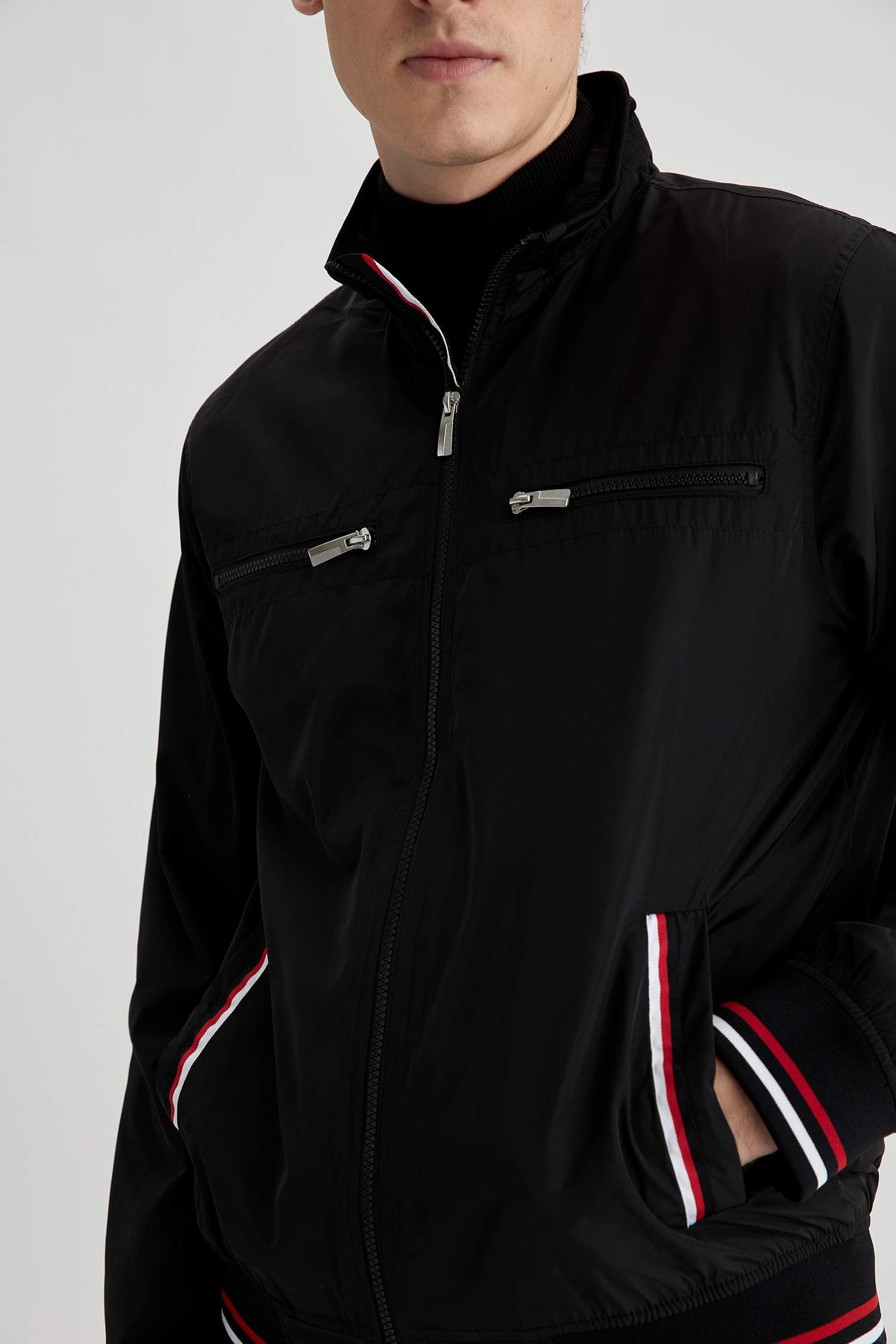 Slim Fit Dik Yaka Mont