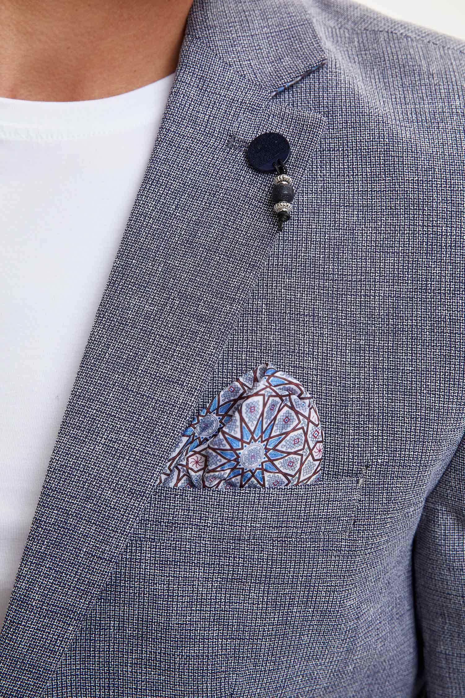 MODERN FIT Baskılı Astarlı Blazer