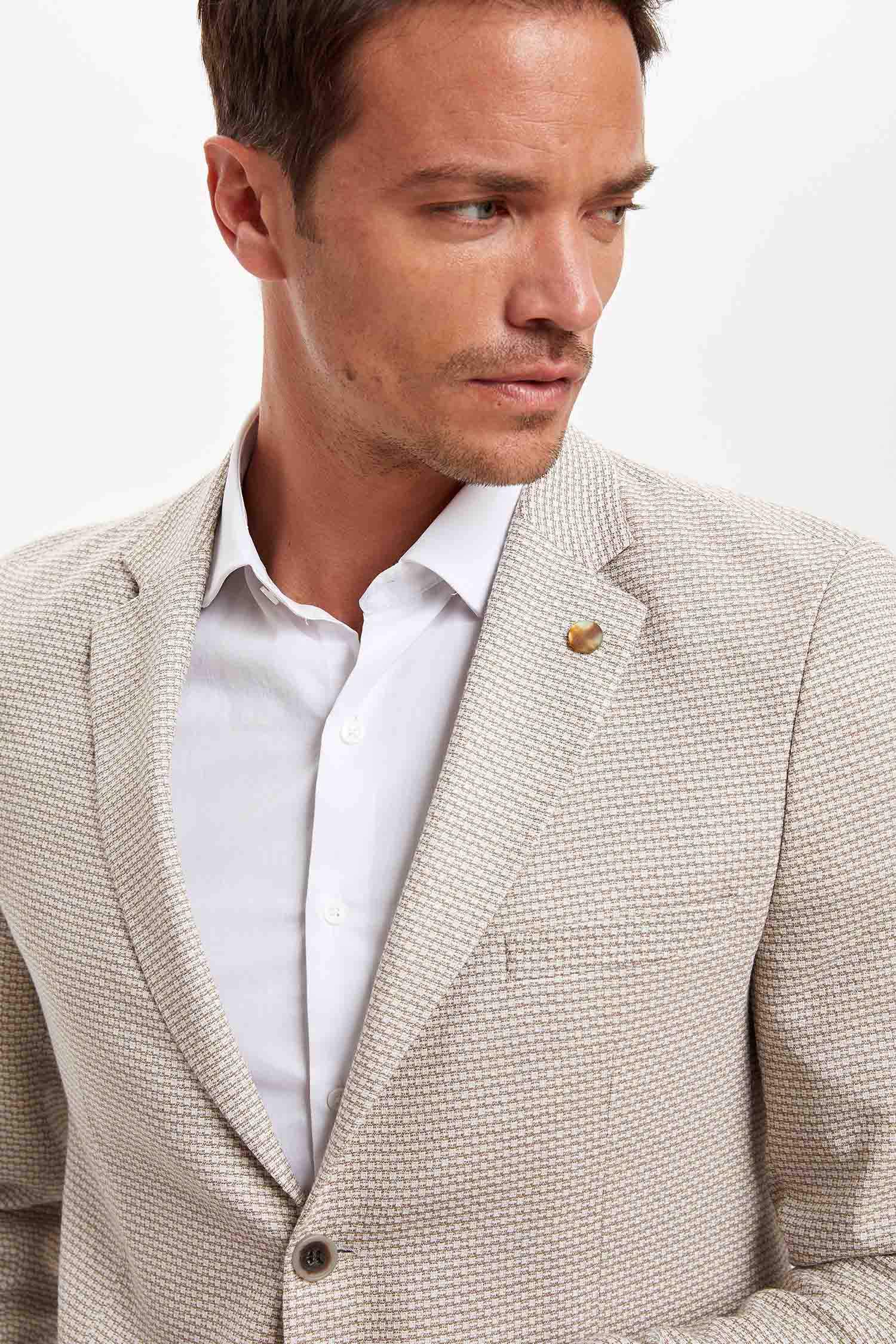 Slim Fit Yarım Astar Blazer