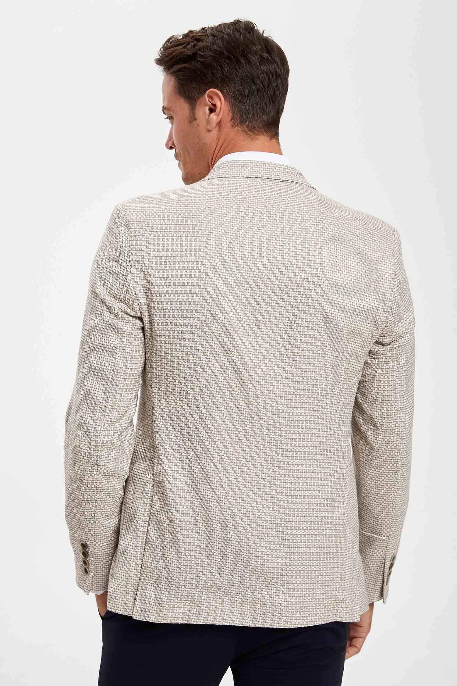 Slim Fit Yarım Astar Blazer
