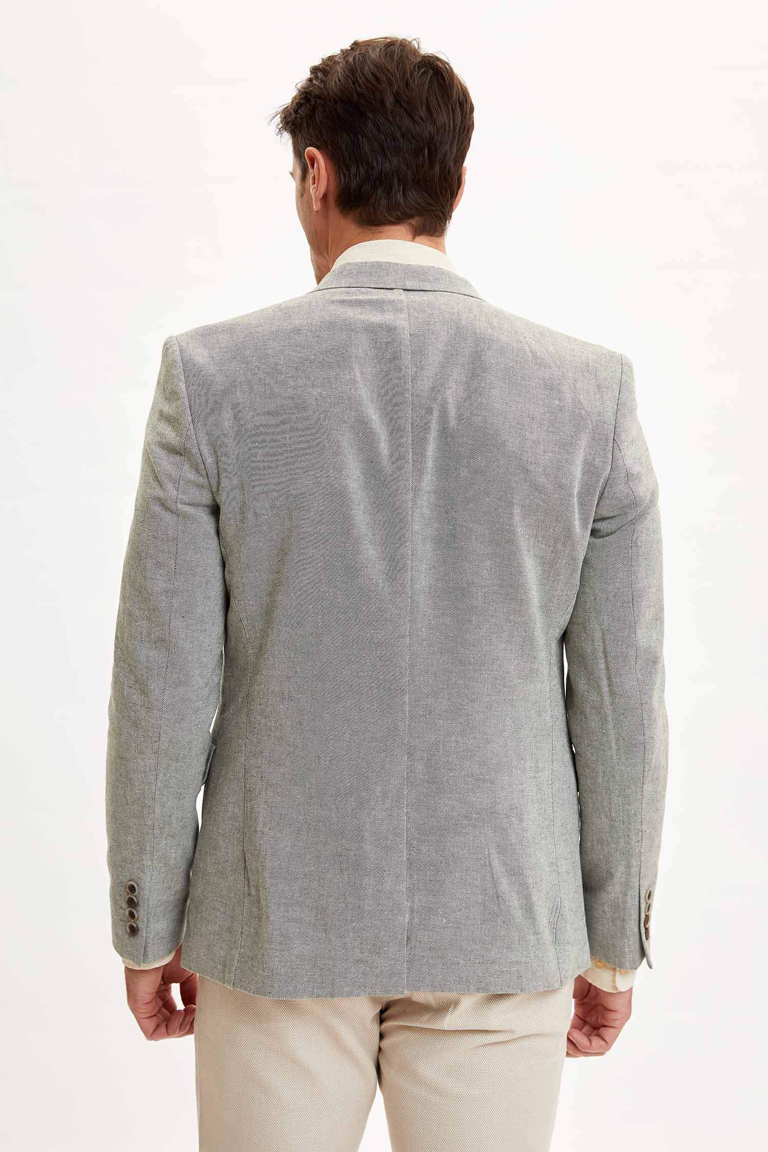 MODERN FIT Baskılı Yarım Astar Blazer