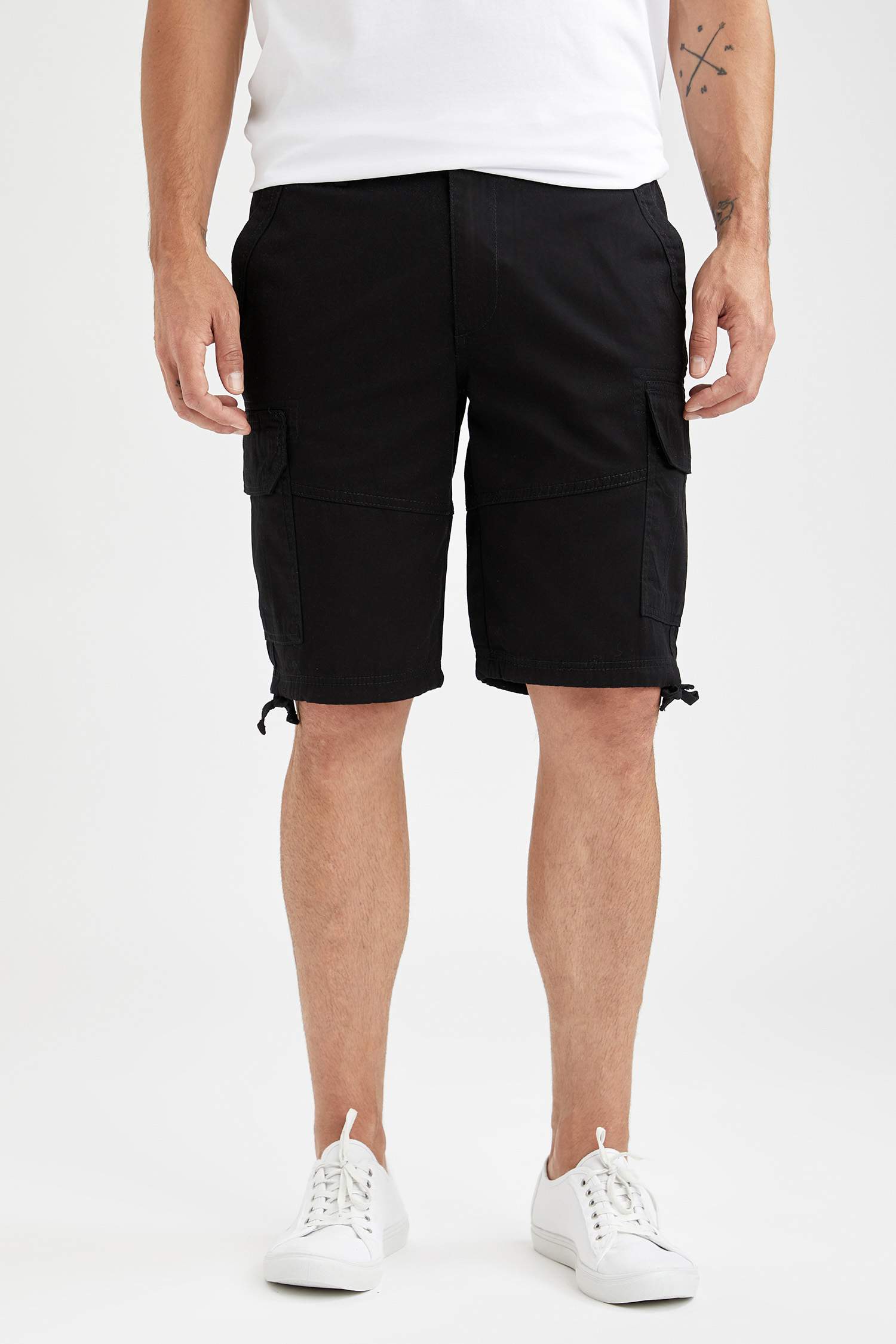 Regular Fit Kargo Bermuda Şort