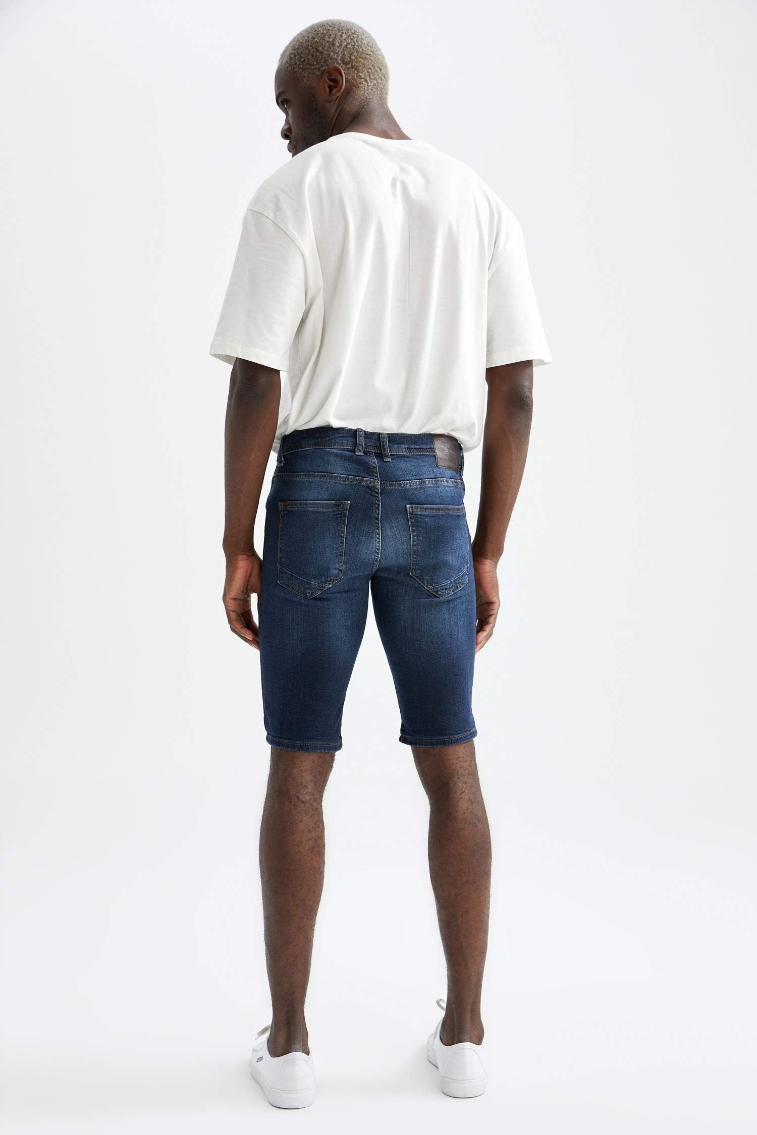 Skinny Fit Jean Bermuda Şort