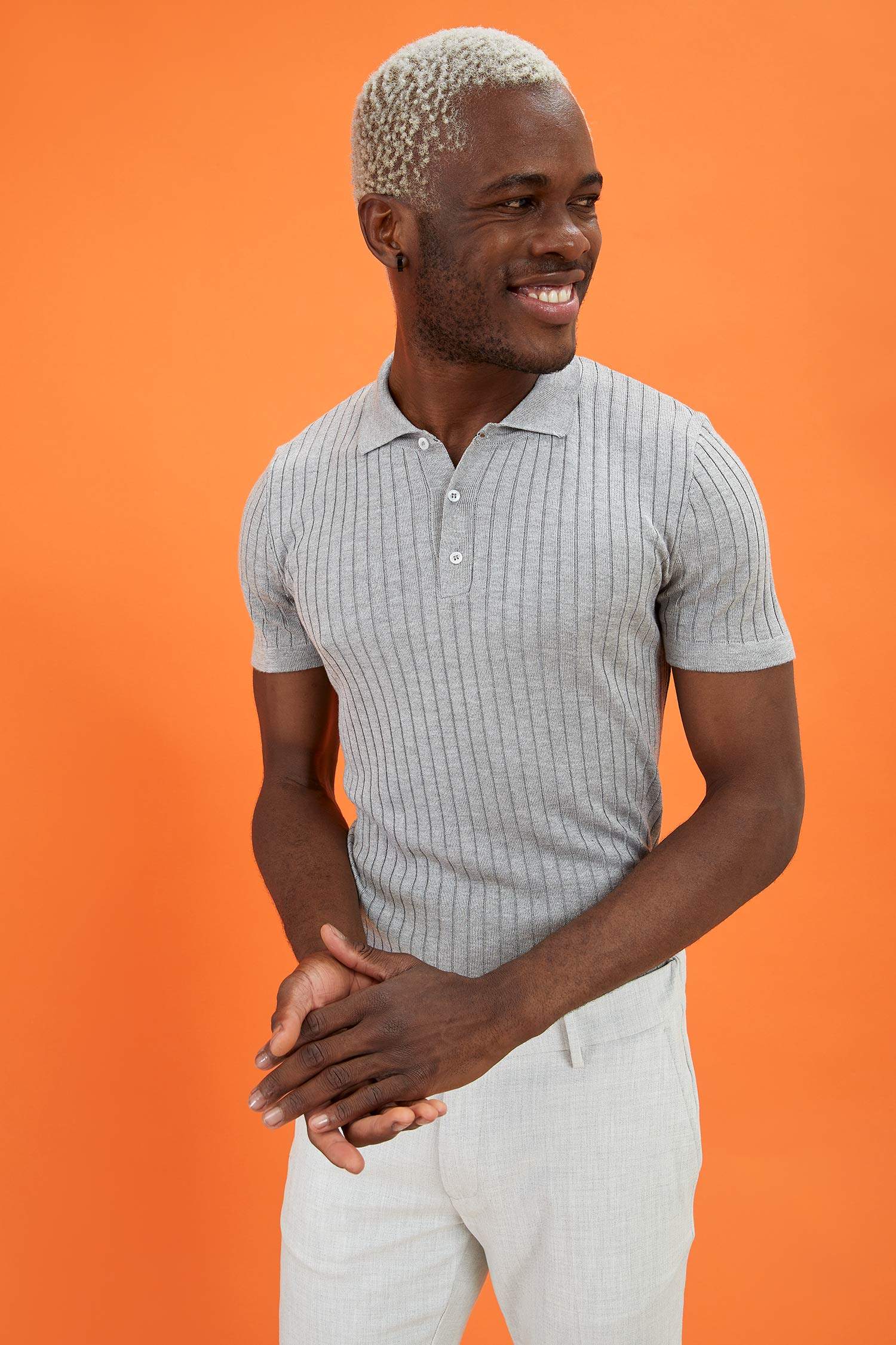 Slim Fit Polo Yaka Basic Triko Tişört