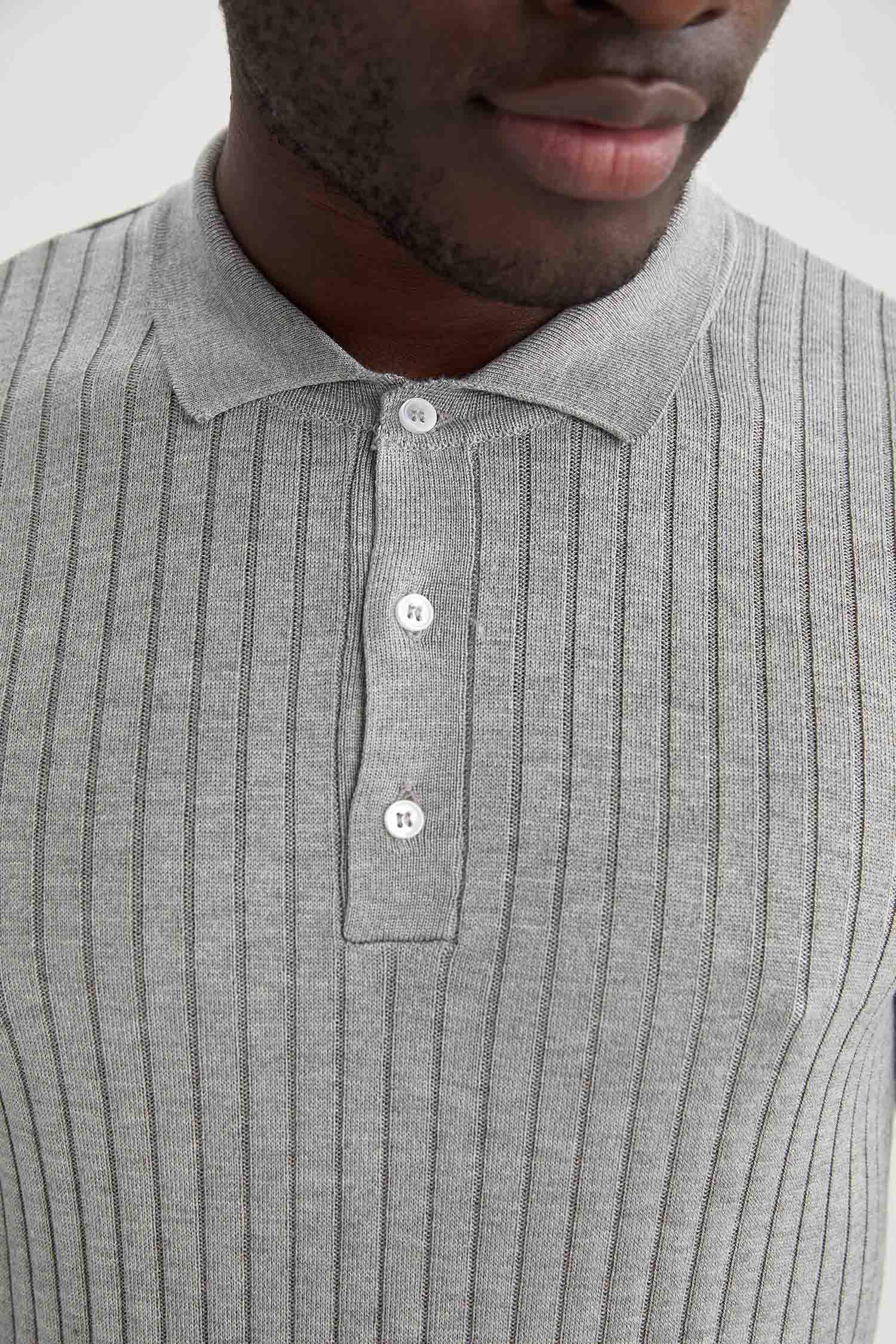 Slim Fit Polo Yaka Basic Triko Tişört