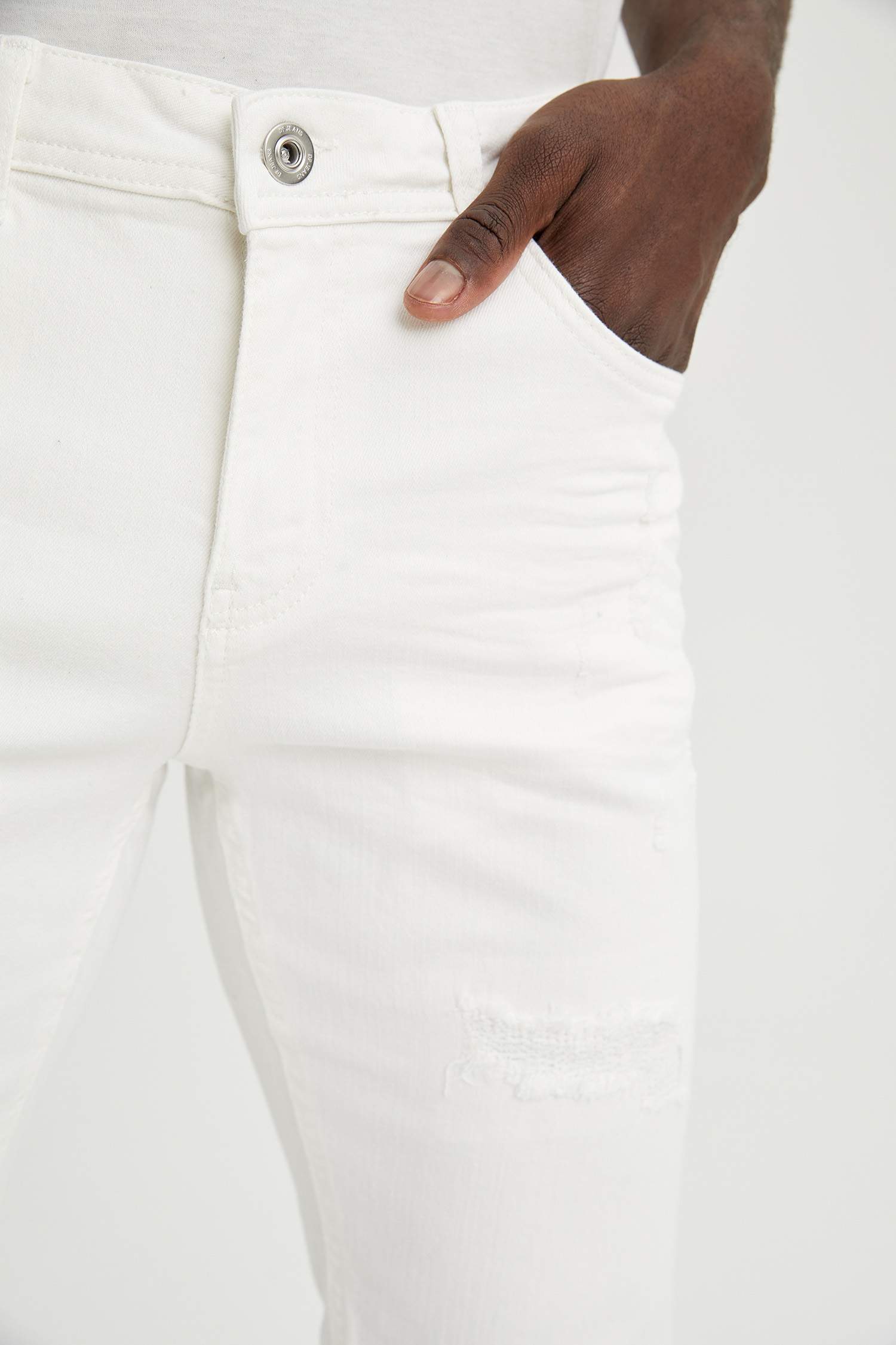 Slim Fit Bermuda Jean Şort