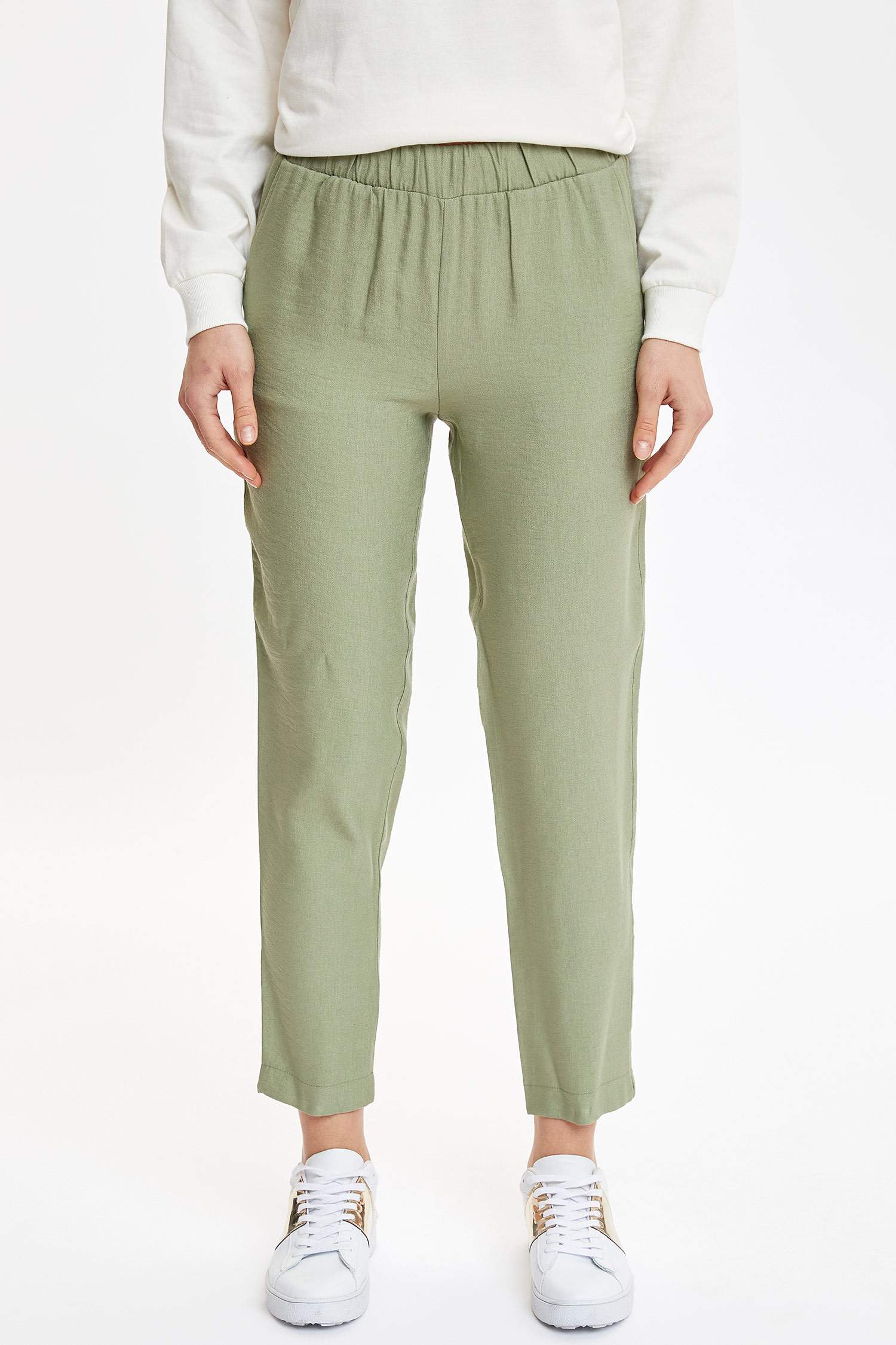 Relax Fit Basic Cep Detaylı Dokuma Pantolon