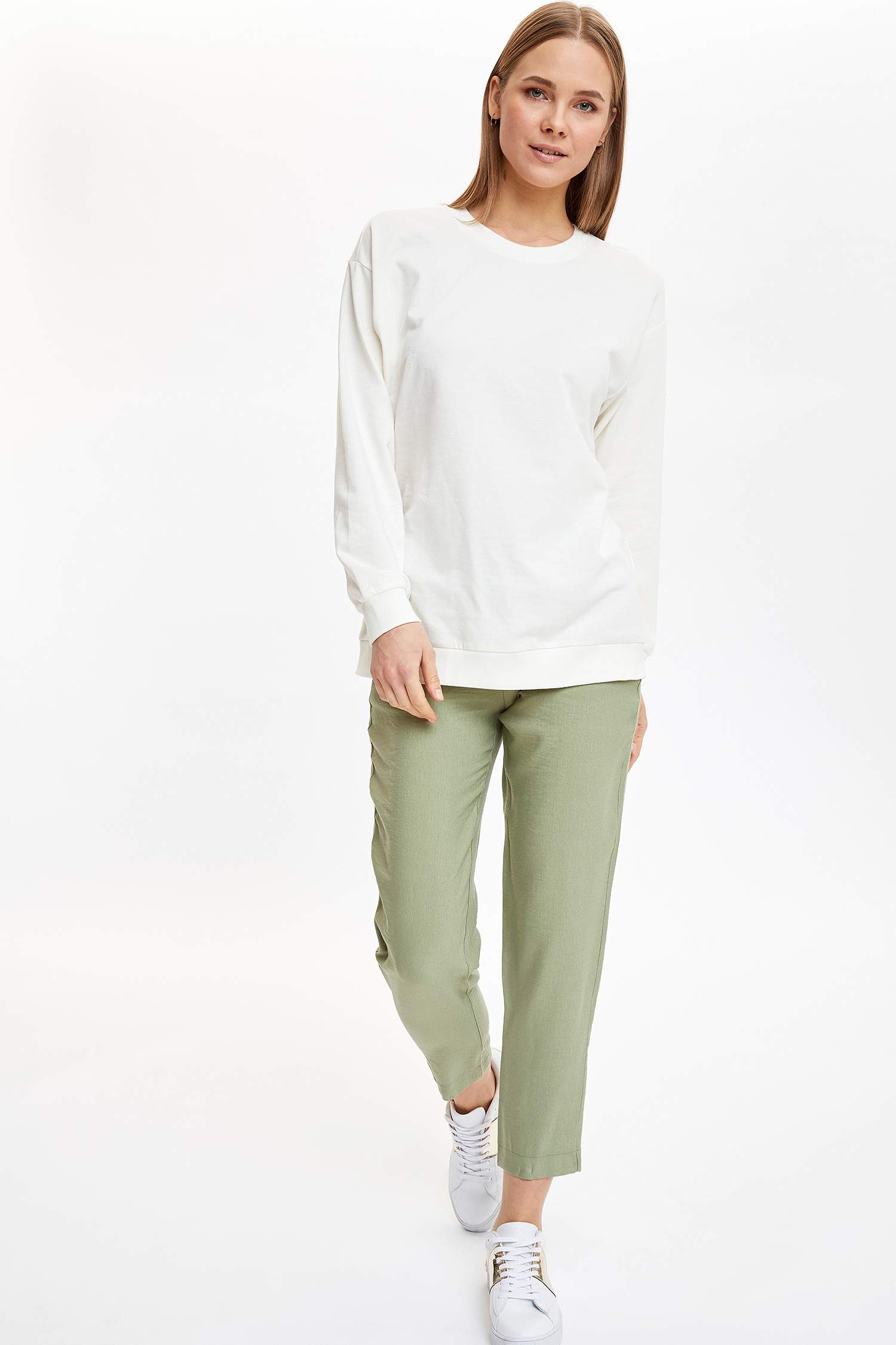 Relax Fit Basic Cep Detaylı Dokuma Pantolon