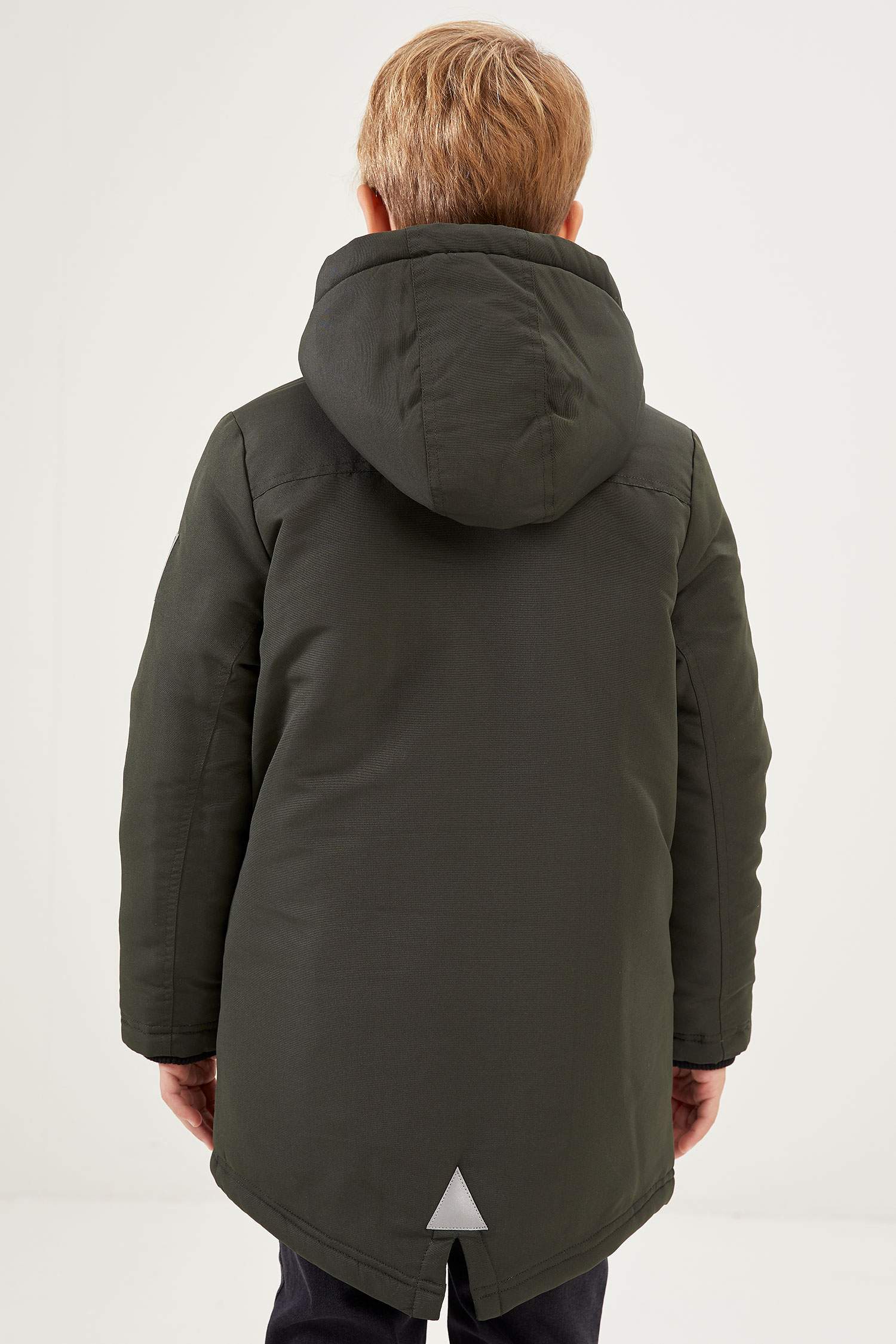 Erkek Çocuk Regular Fit Kapüşonlu Peluş Mont Parka