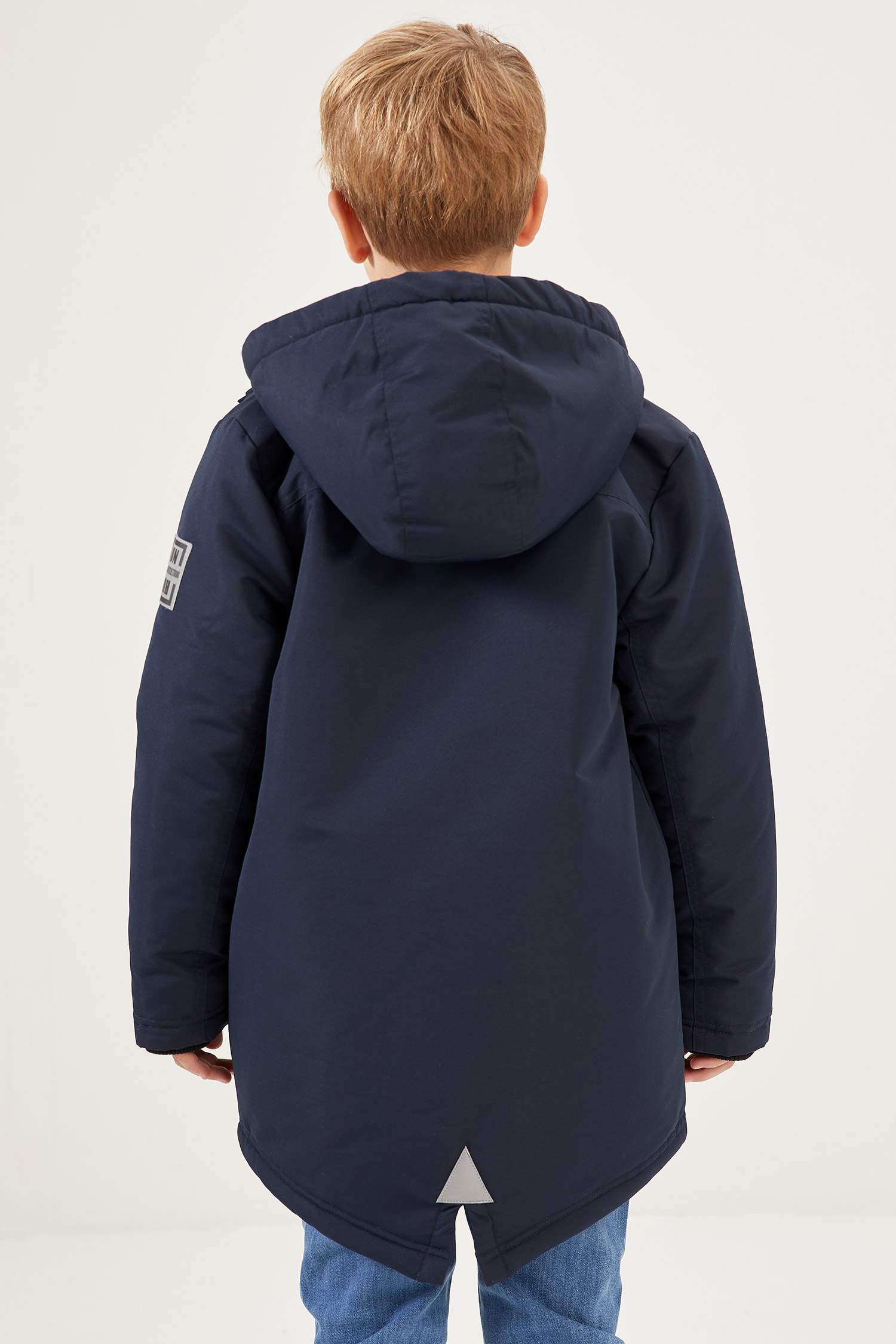 Erkek Çocuk Regular Fit Kapüşonlu Peluş Mont Parka