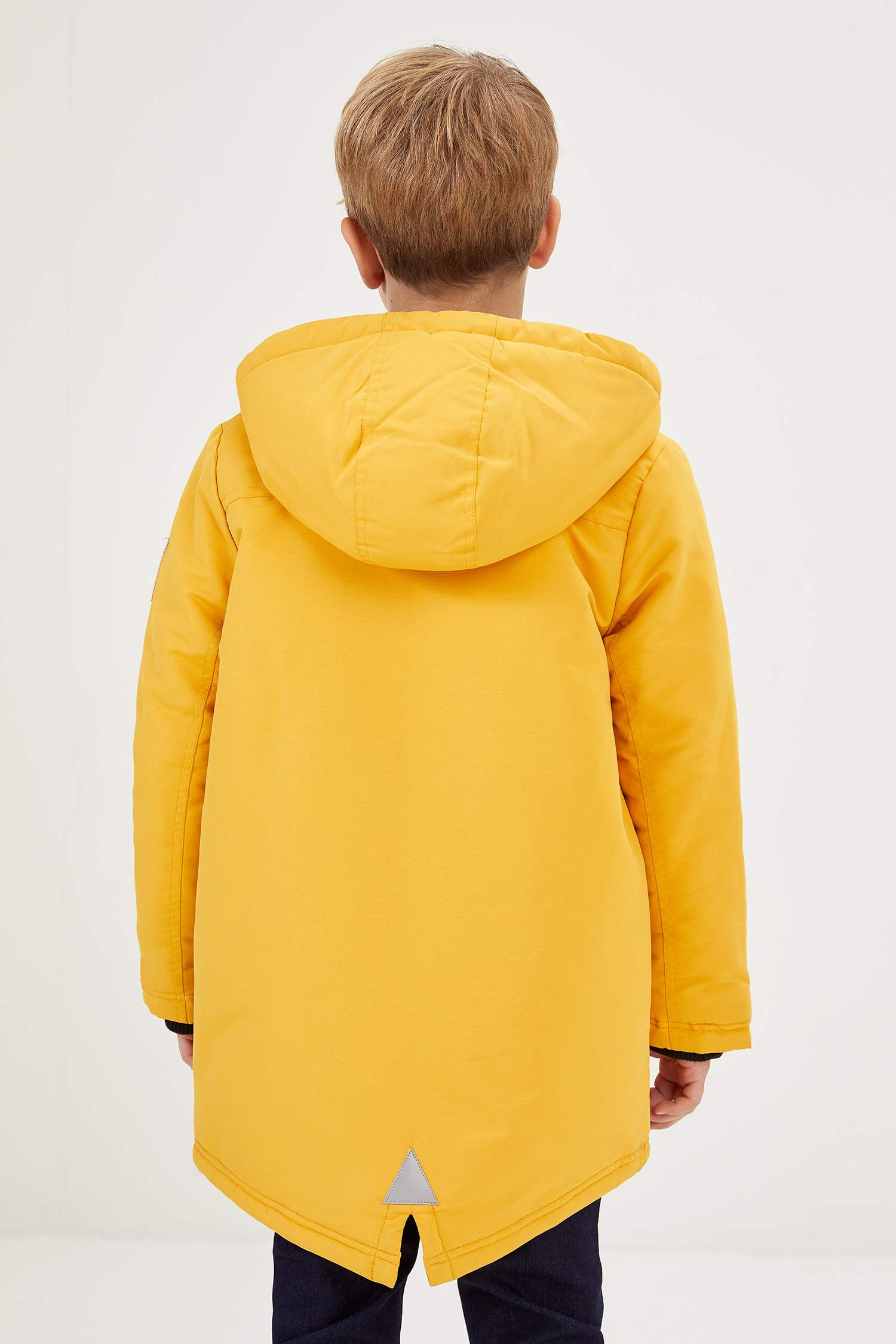 Erkek Çocuk Regular Fit Kapüşonlu Peluş Mont Parka