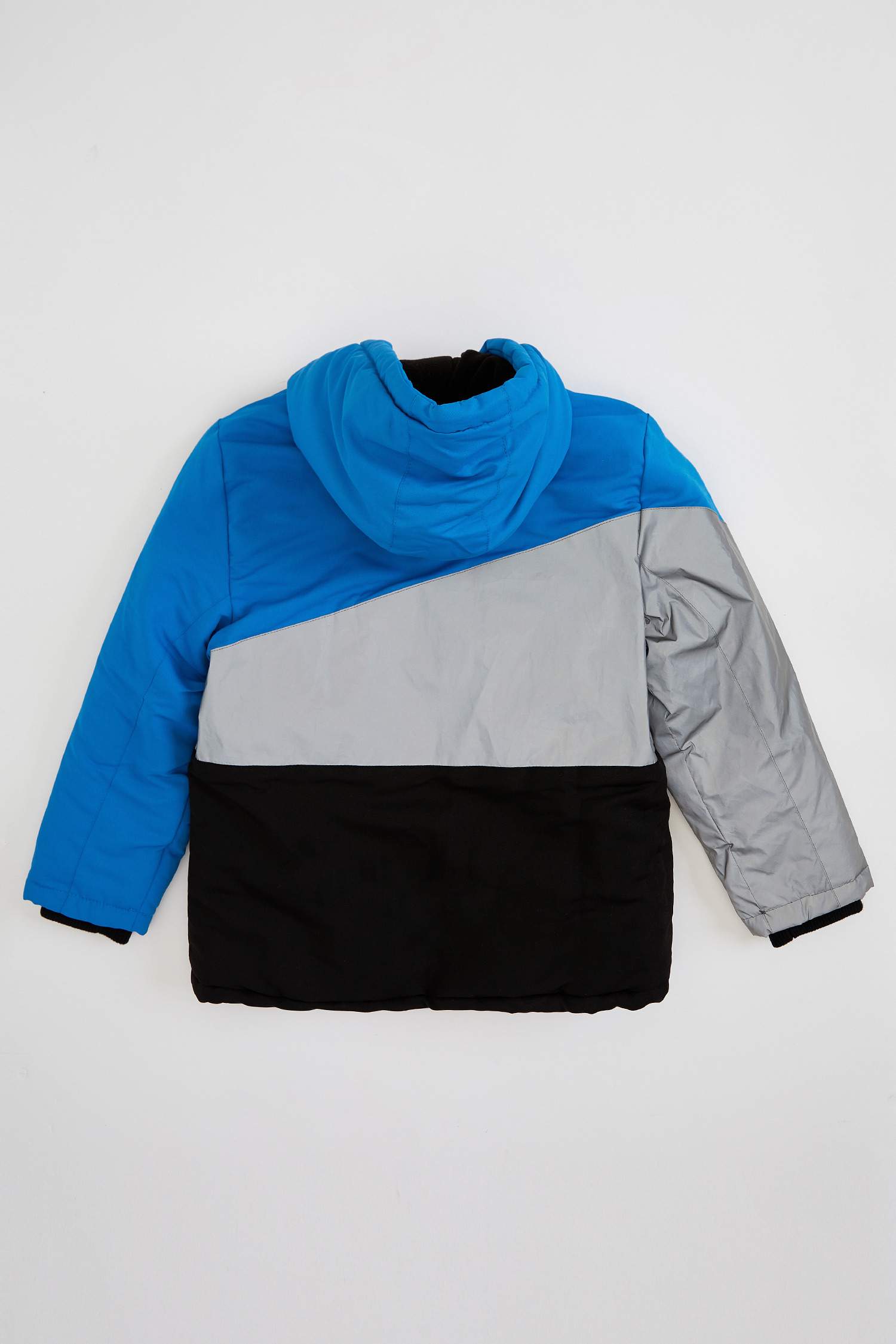 Erkek Çocuk Regular Fit Renk Bloklu Polar Astarlı Isı Yalıtımlı Warntech Parka