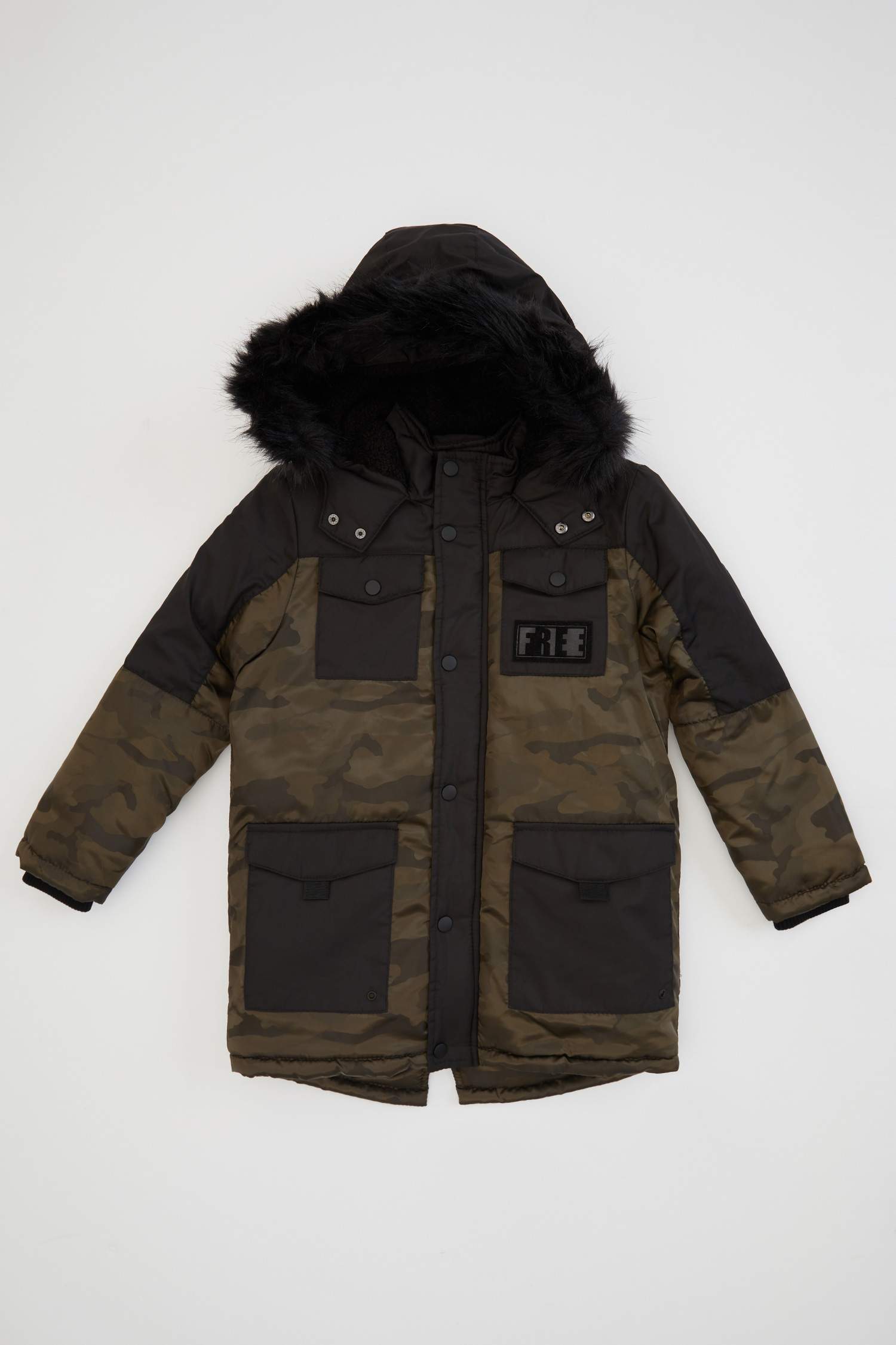 Erkek Çocuk Kapüşonlu Parka