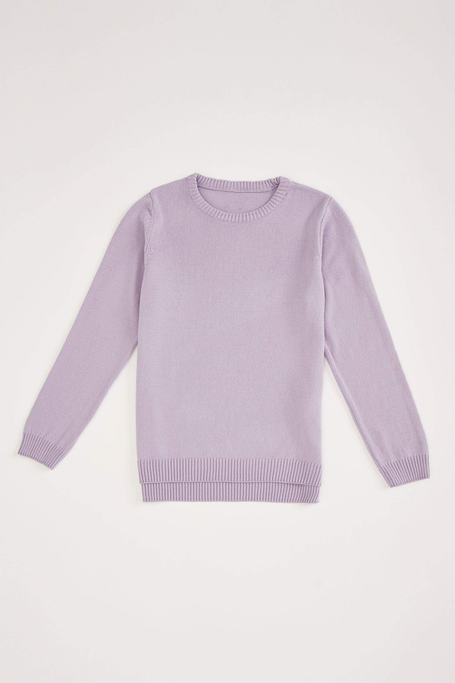 Kız Çocuk Regular Fit Bisiklet Yaka Kazak