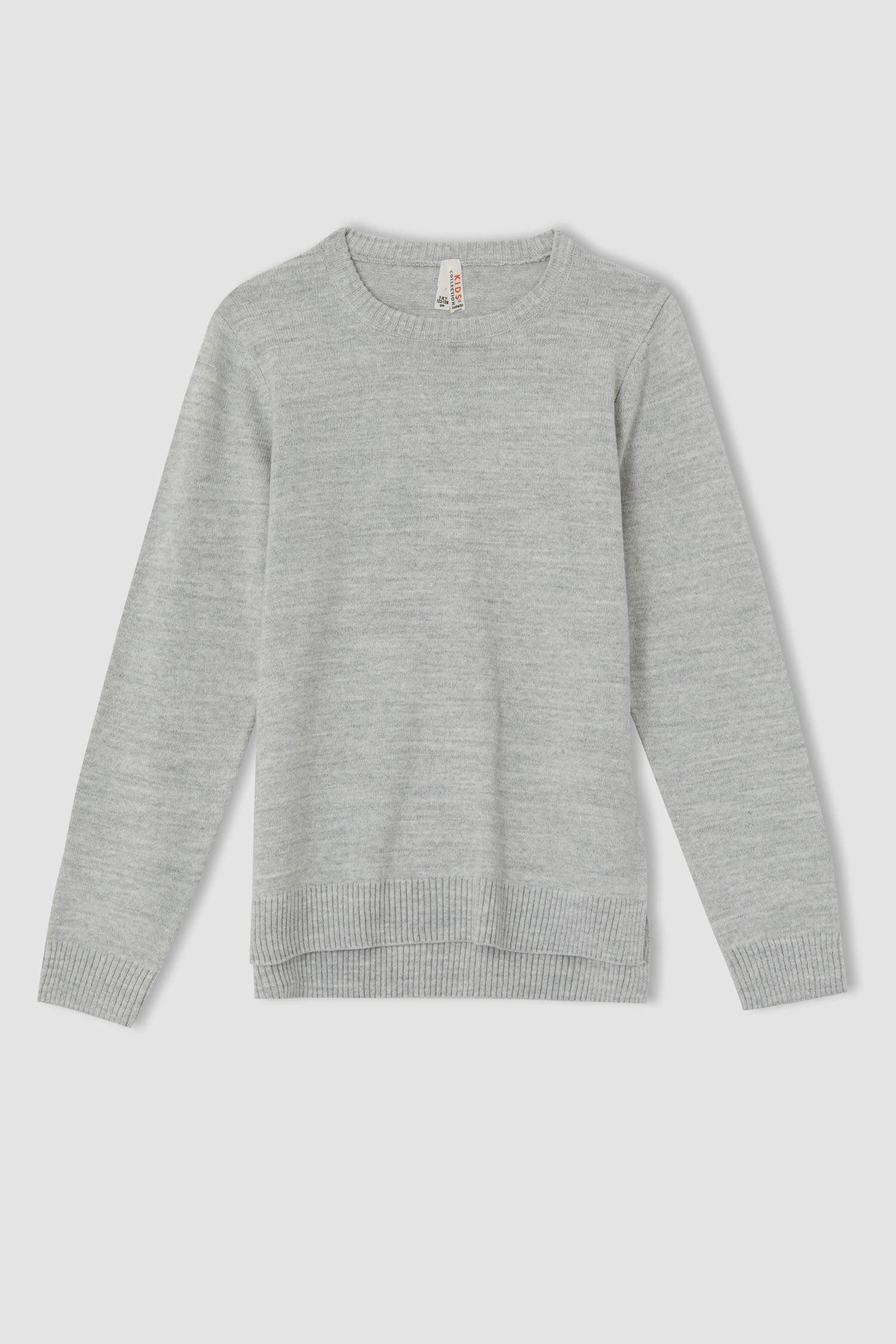 Kız Çocuk Regular Fit Bisiklet Yaka Kazak