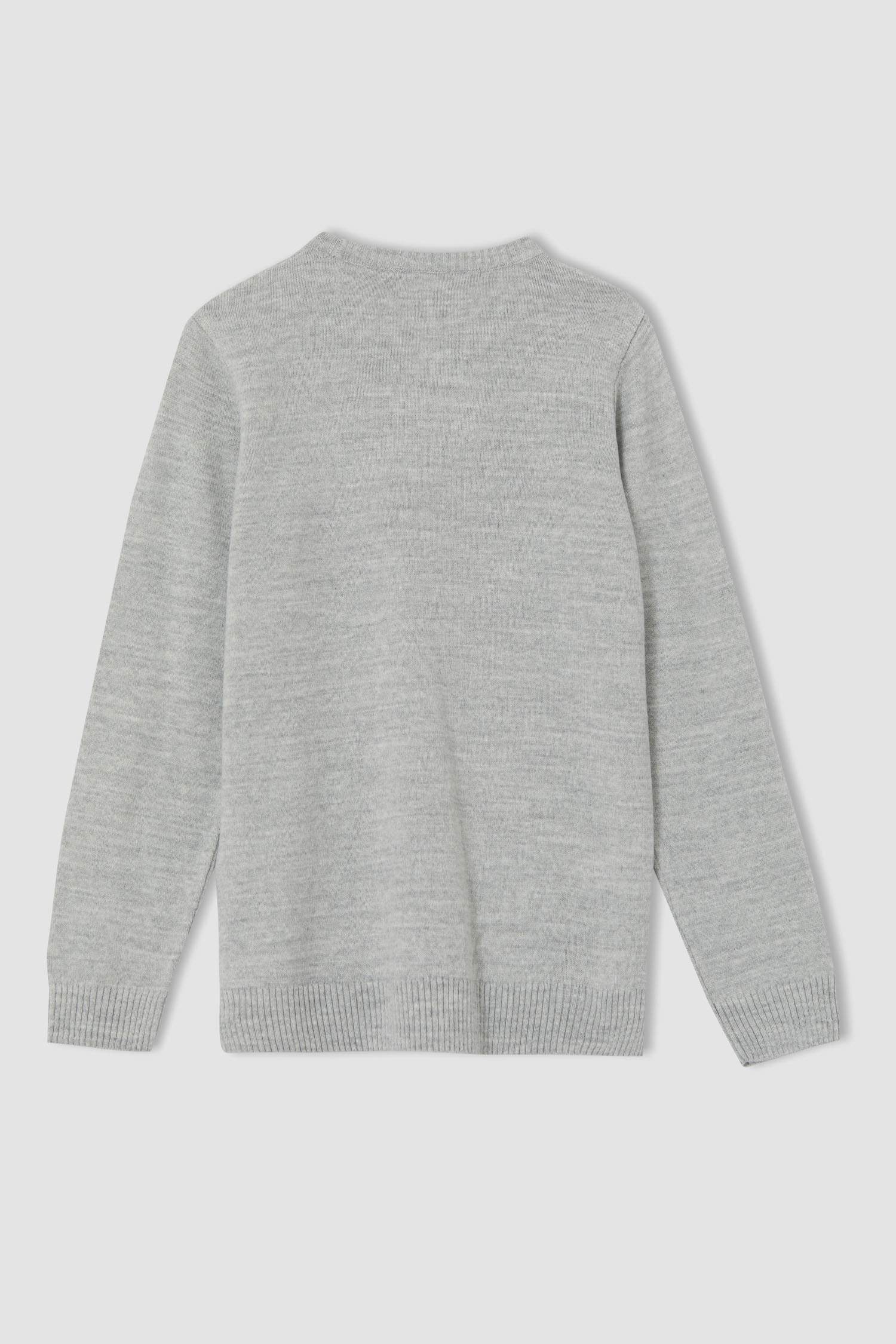Kız Çocuk Regular Fit Bisiklet Yaka Kazak