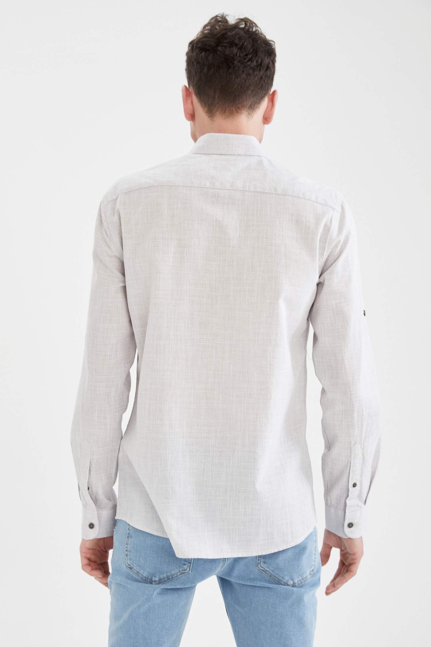 Slim Fit Basic Uzun Kollu Gömlek