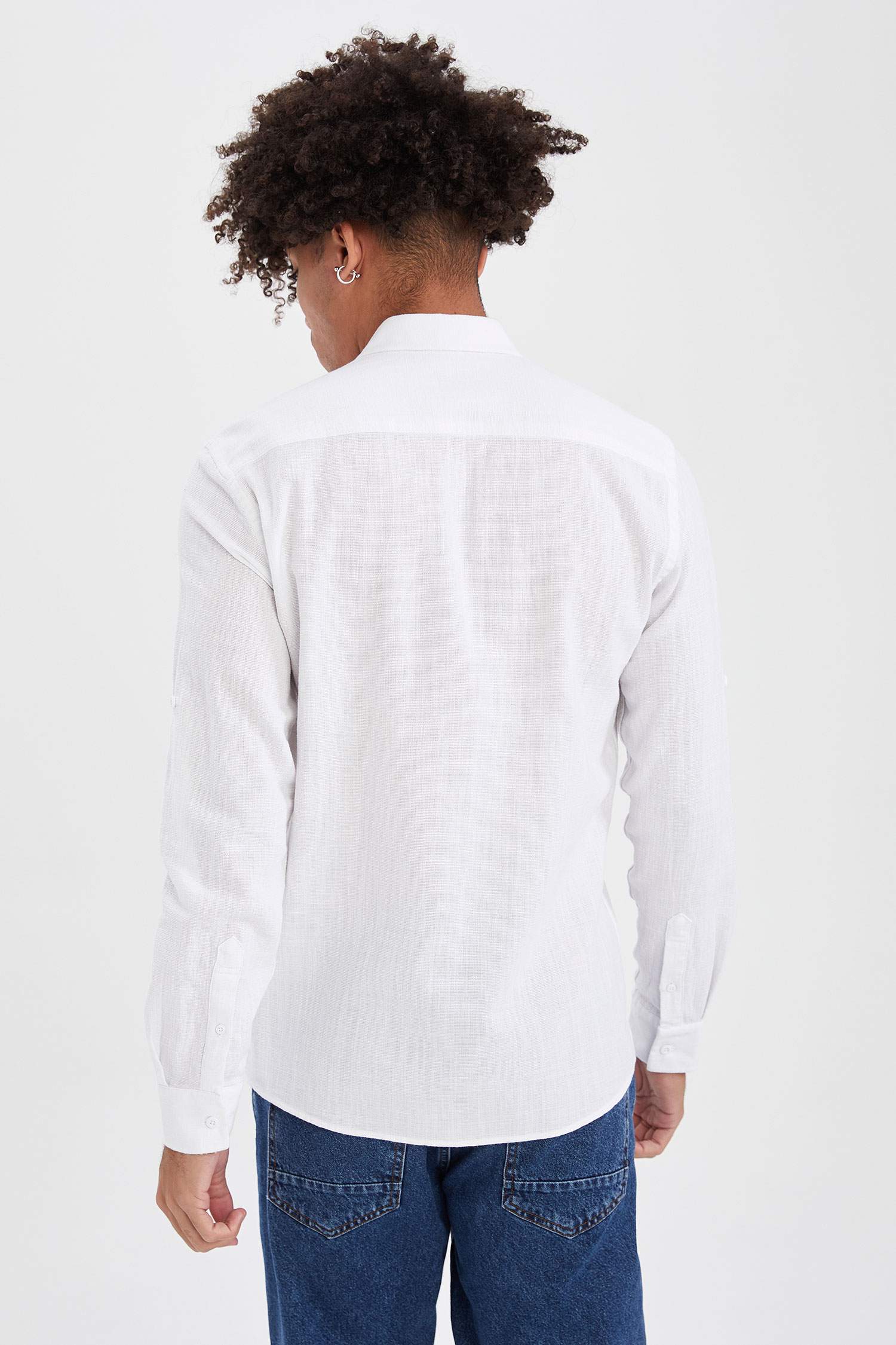 Slim Fit Basic Uzun Kollu Gömlek