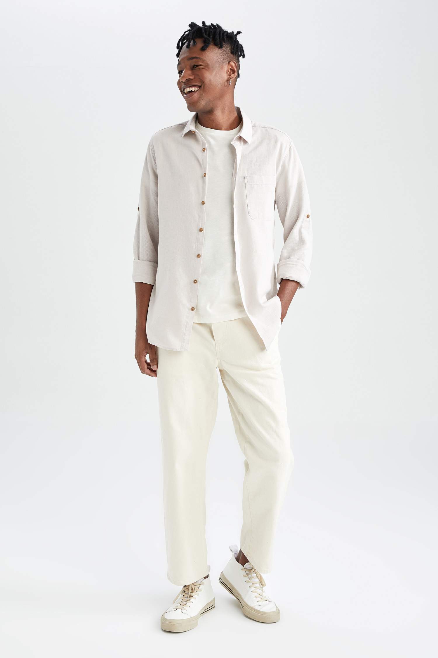 Slim Fit Basic Uzun Kollu Gömlek