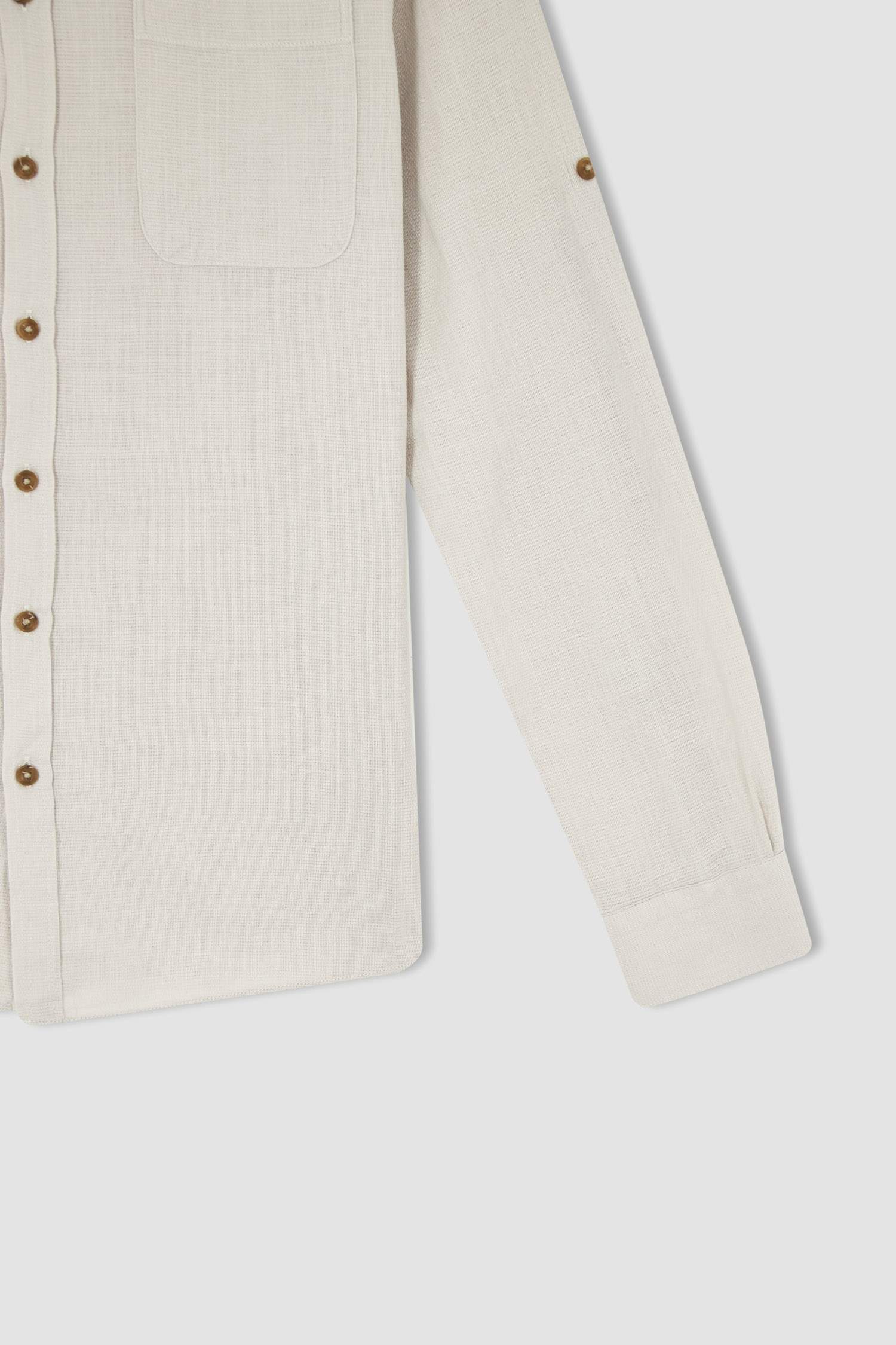 Slim Fit Basic Uzun Kollu Gömlek