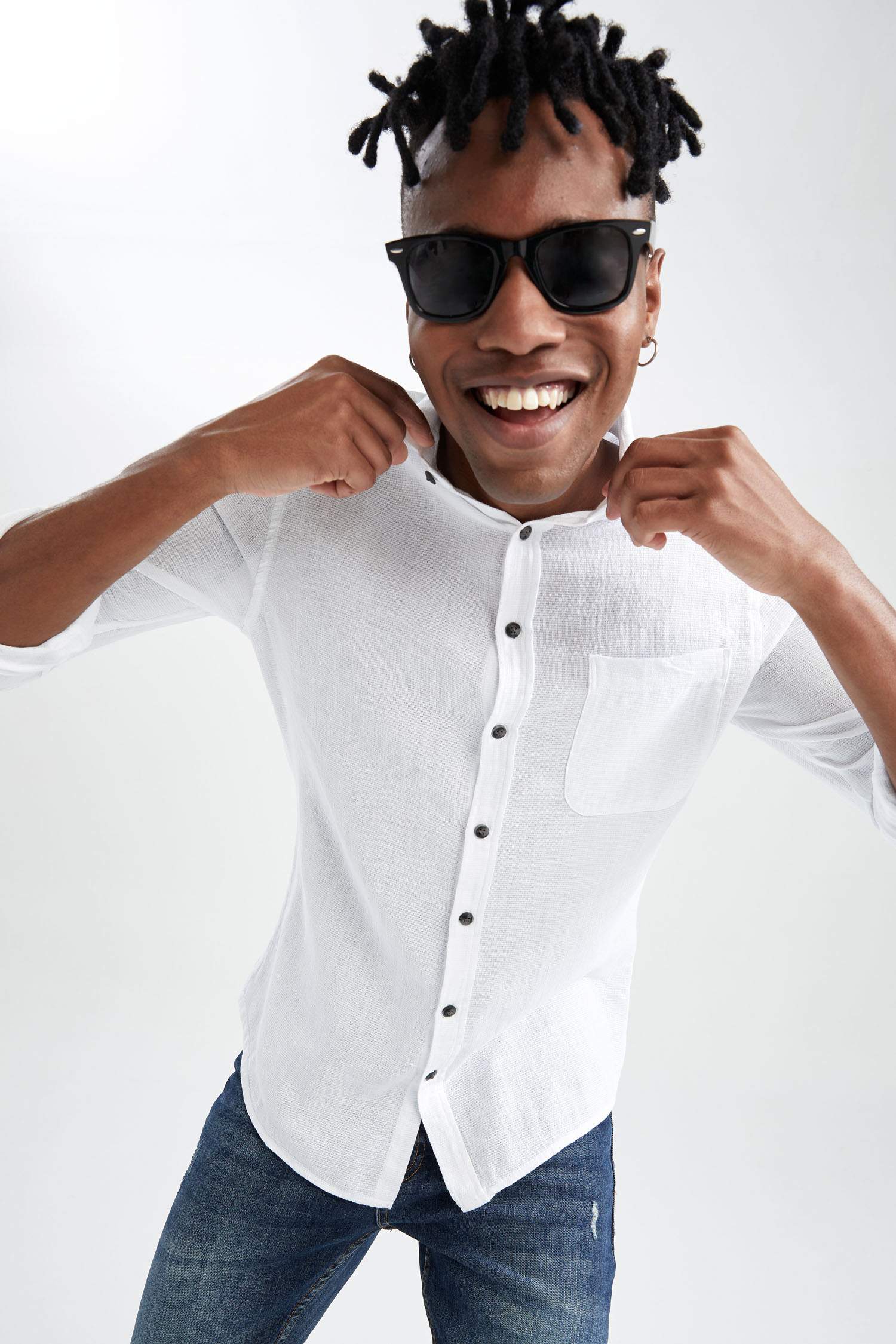 Slim Fit Basic Uzun Kollu Gömlek