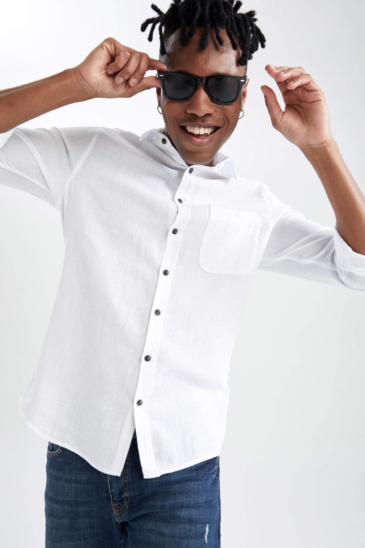 Slim Fit Basic Uzun Kollu Gömlek