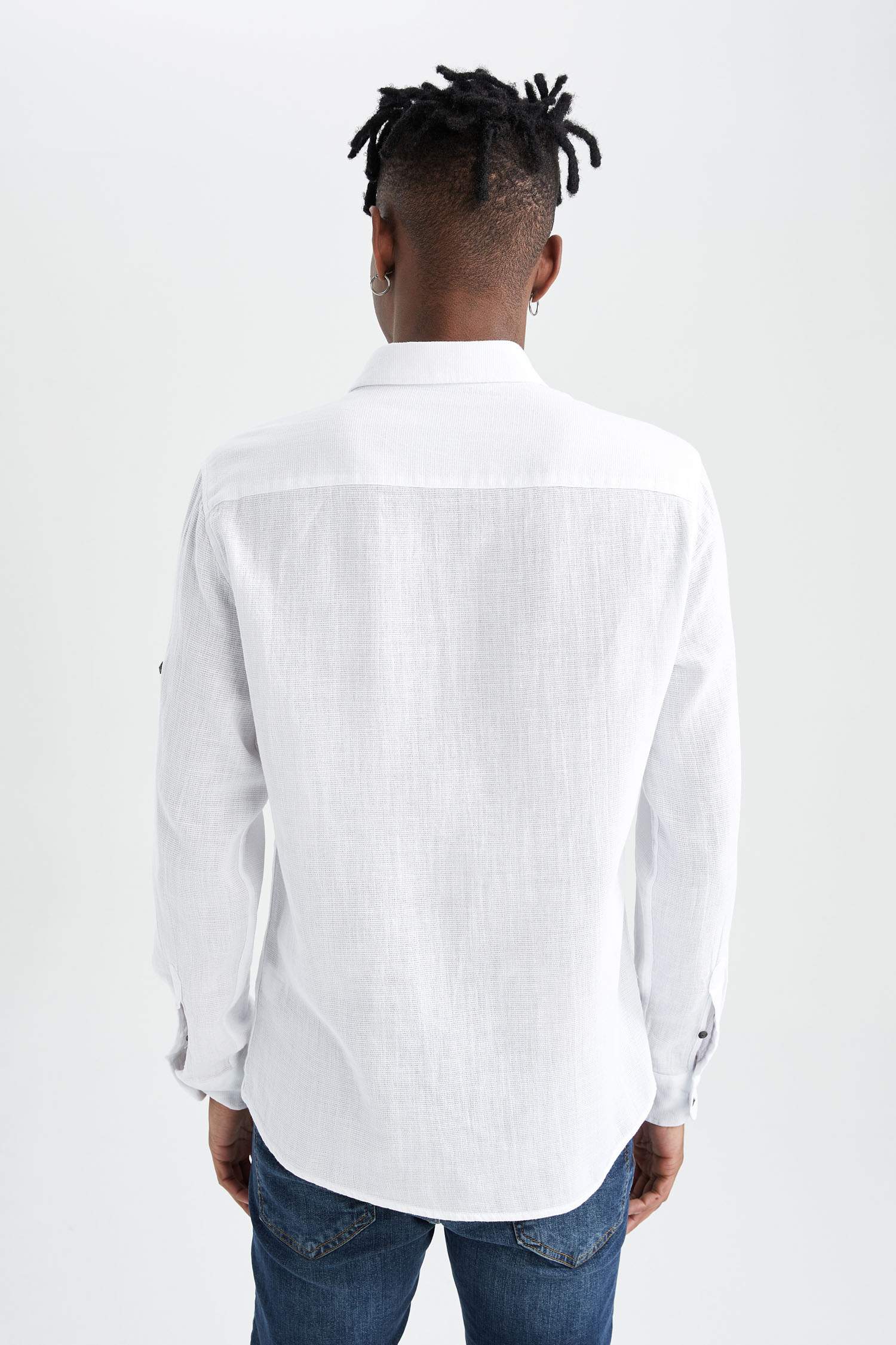 Slim Fit Basic Uzun Kollu Gömlek