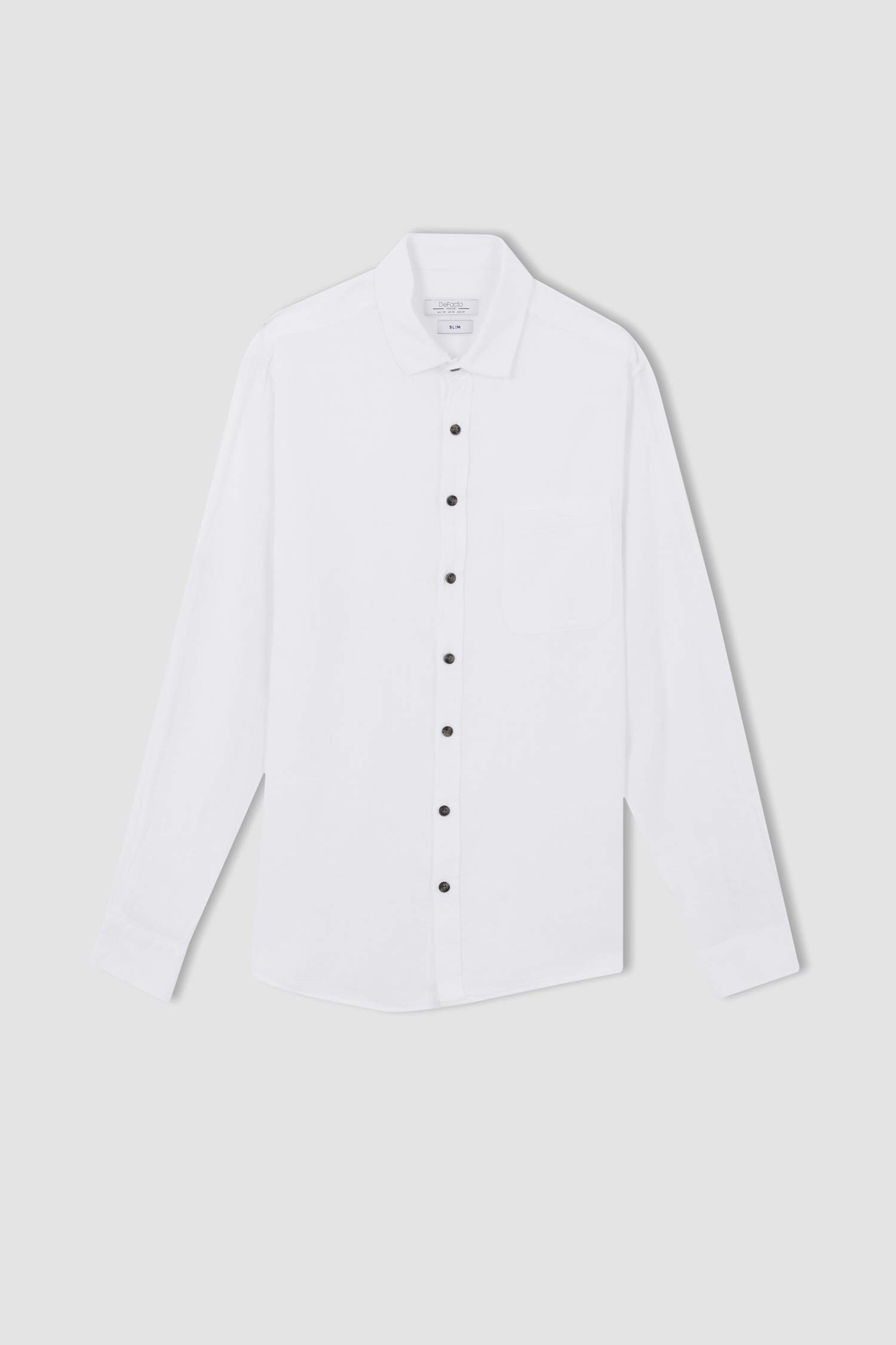Slim Fit Basic Uzun Kollu Gömlek