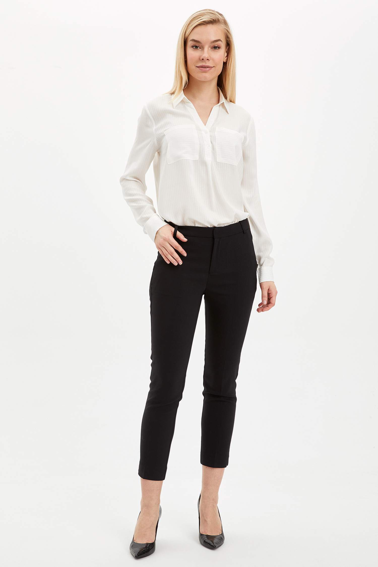 Cep Detaylı Regular Fit Bluz