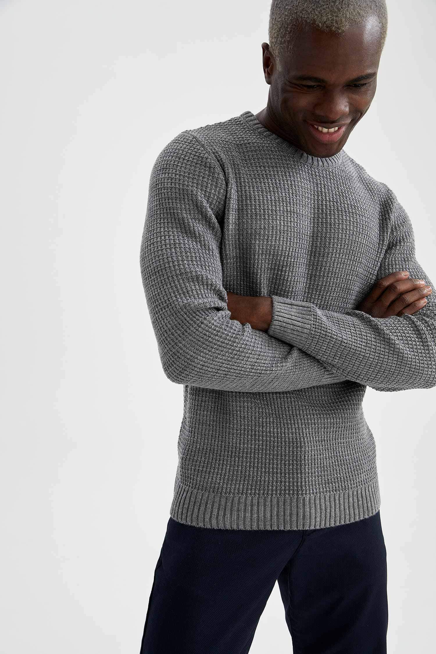 Regular Fit Bisiklet Yaka Triko Kazak
