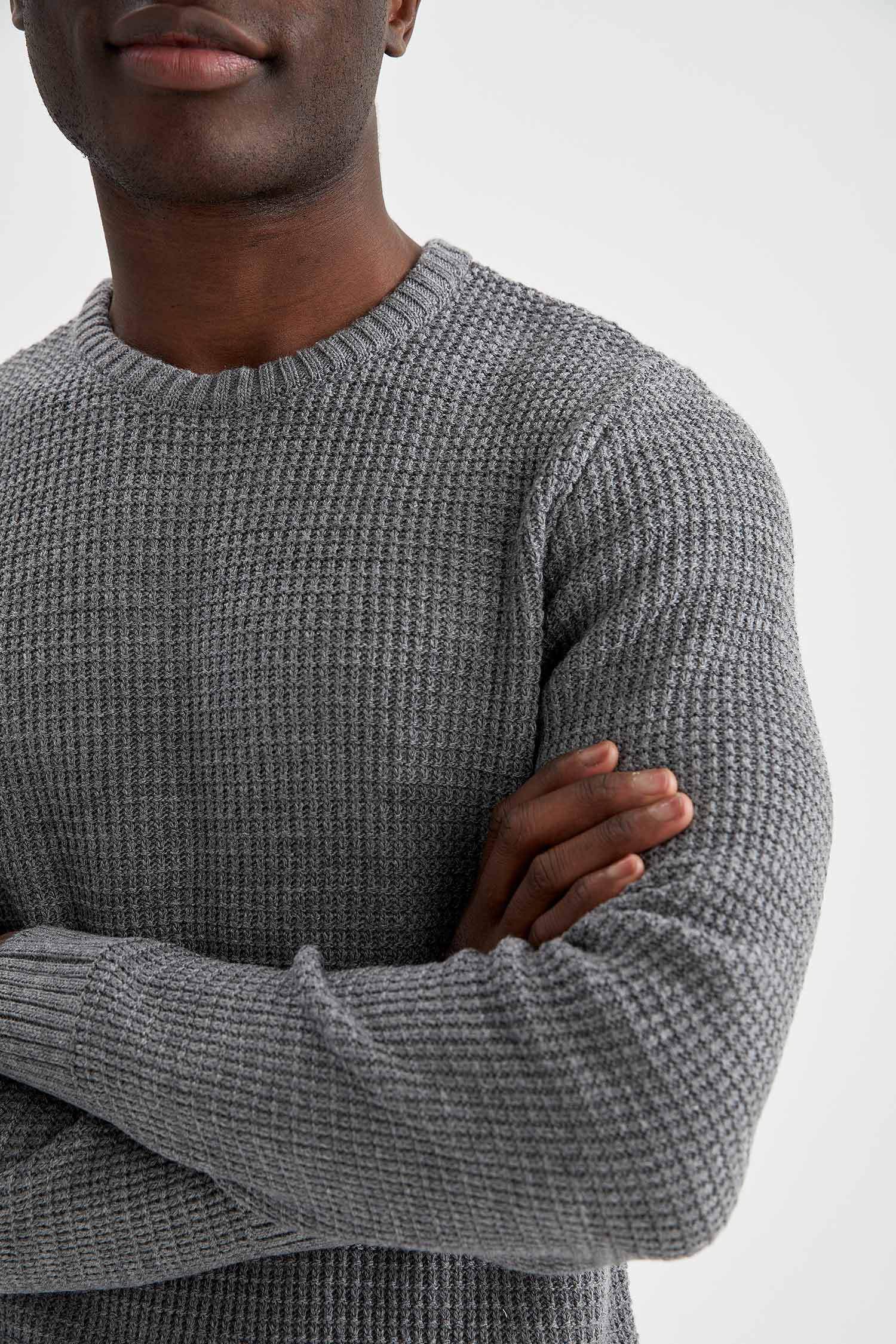 Regular Fit Bisiklet Yaka Triko Kazak