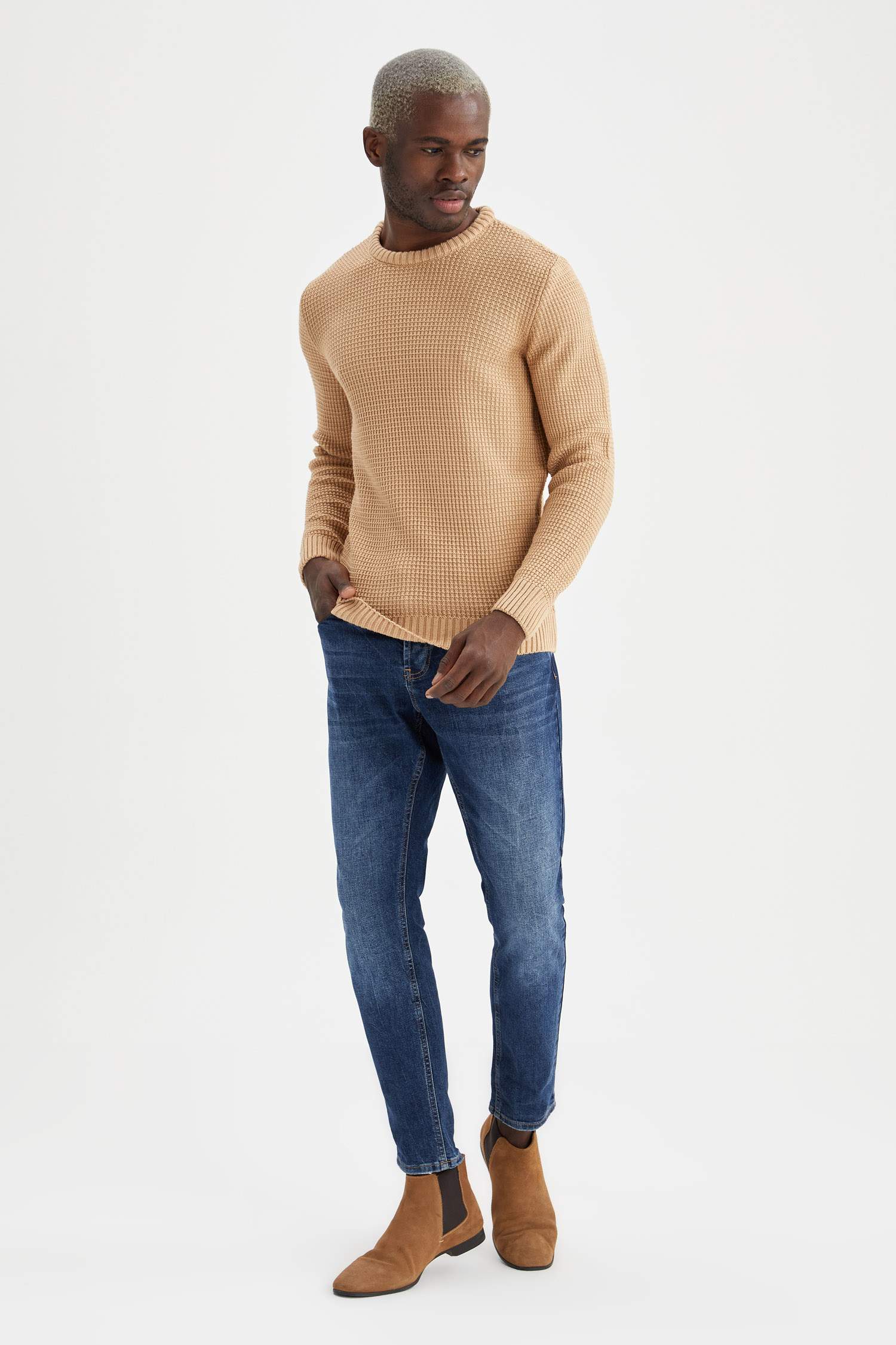 Regular Fit Bisiklet Yaka Triko Kazak