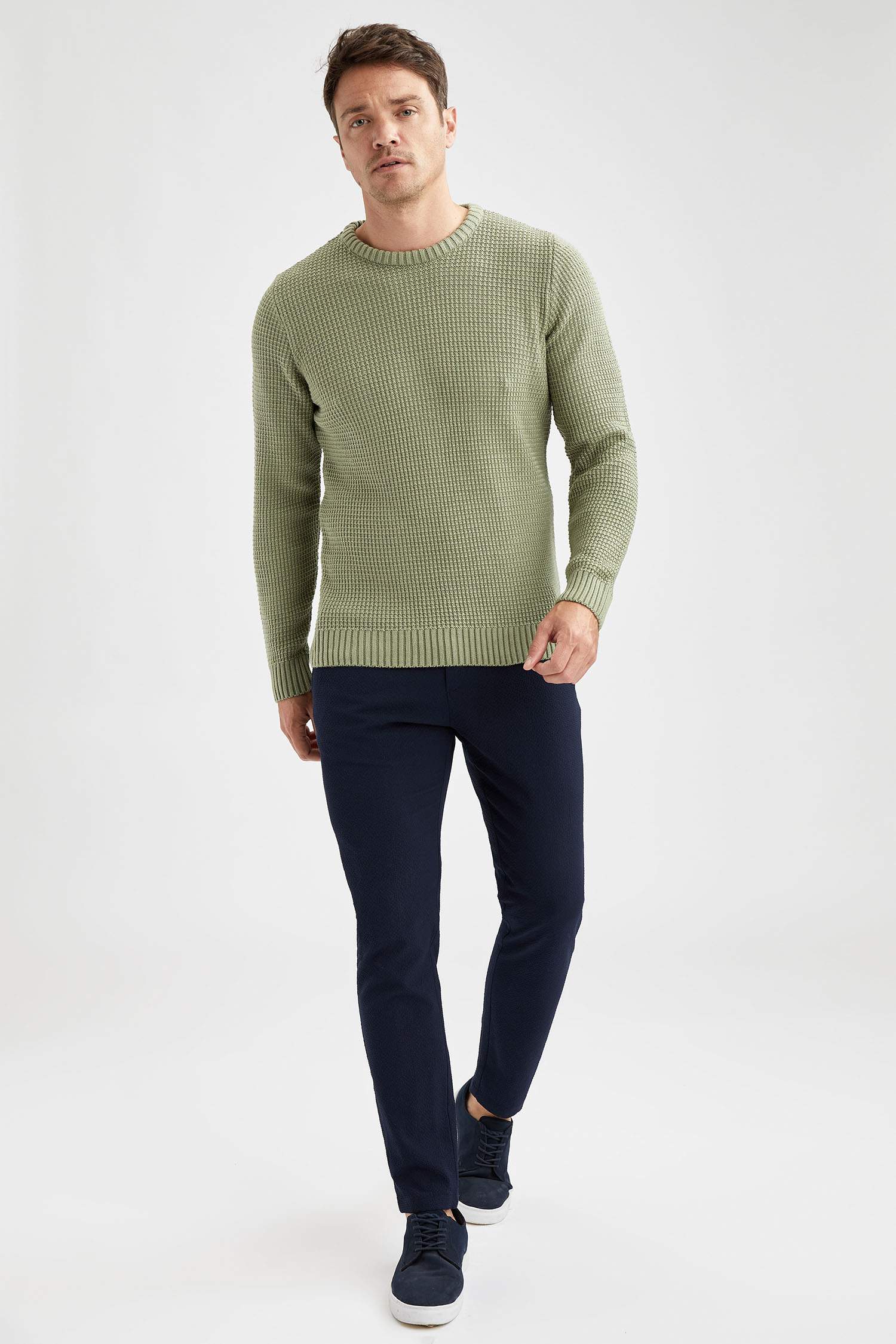 Regular Fit Bisiklet Yaka Triko Kazak