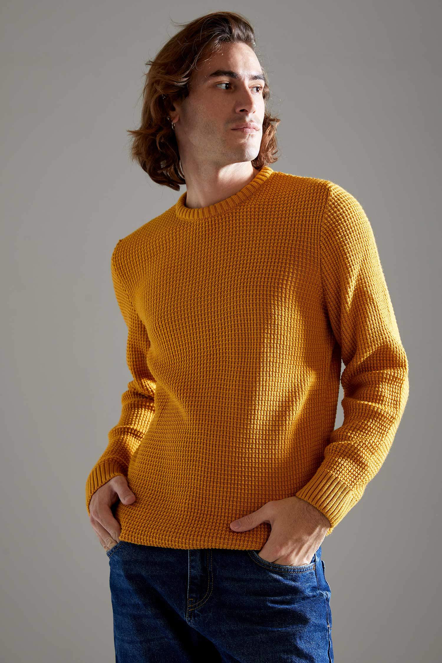 Regular Fit Bisiklet Yaka Triko Kazak