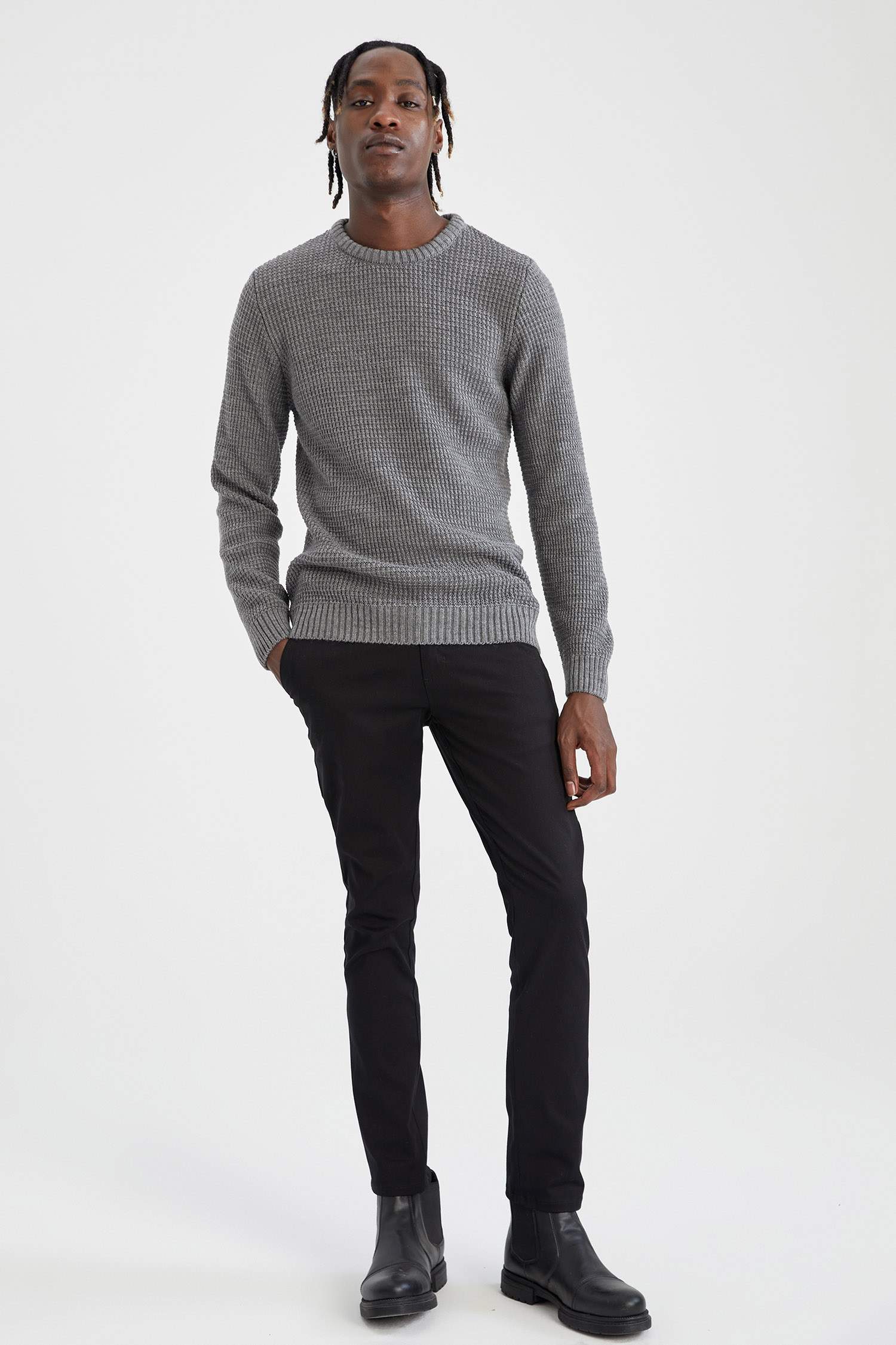 Regular Fit Bisiklet Yaka Triko Kazak