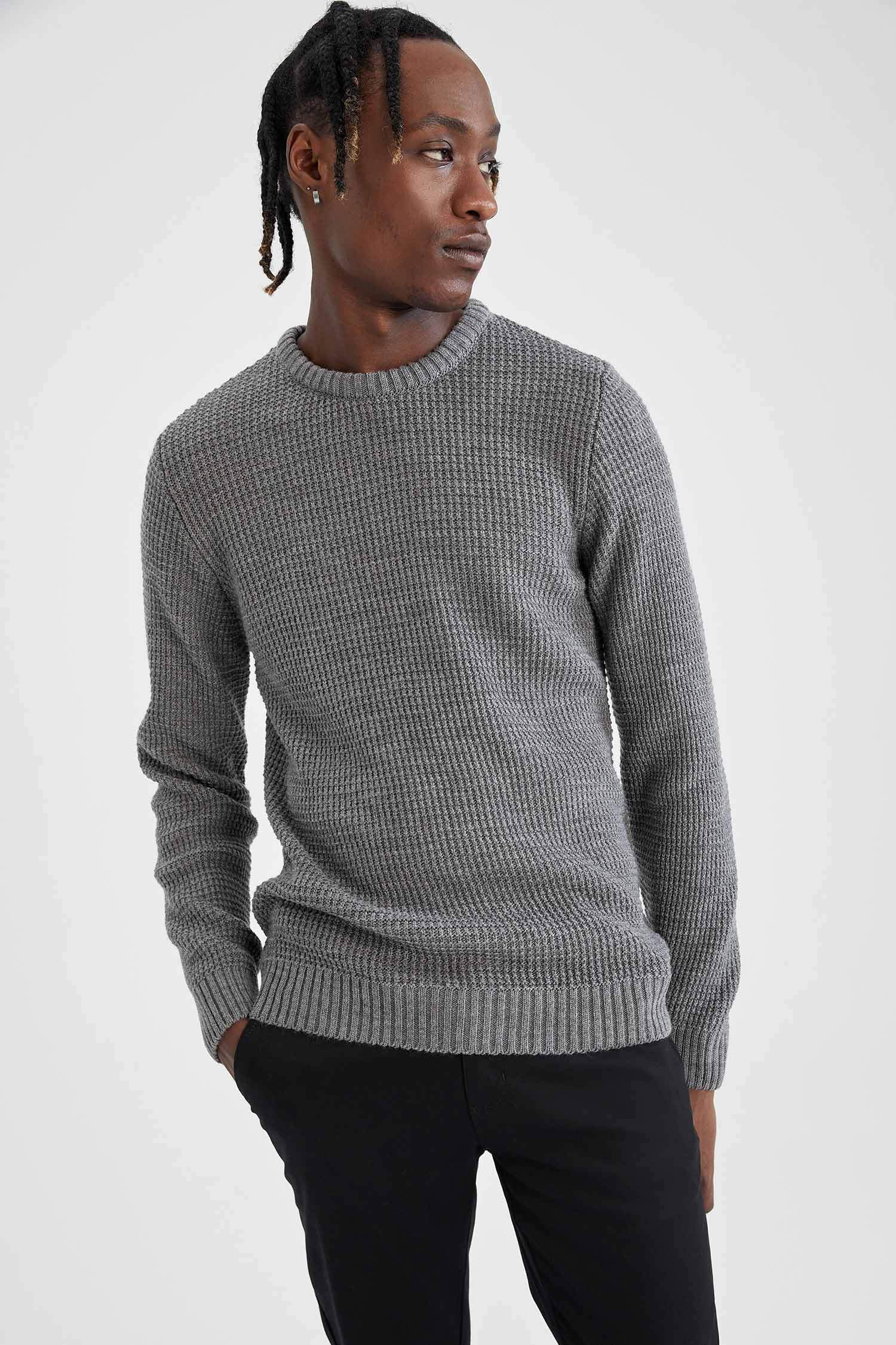 Regular Fit Bisiklet Yaka Triko Kazak