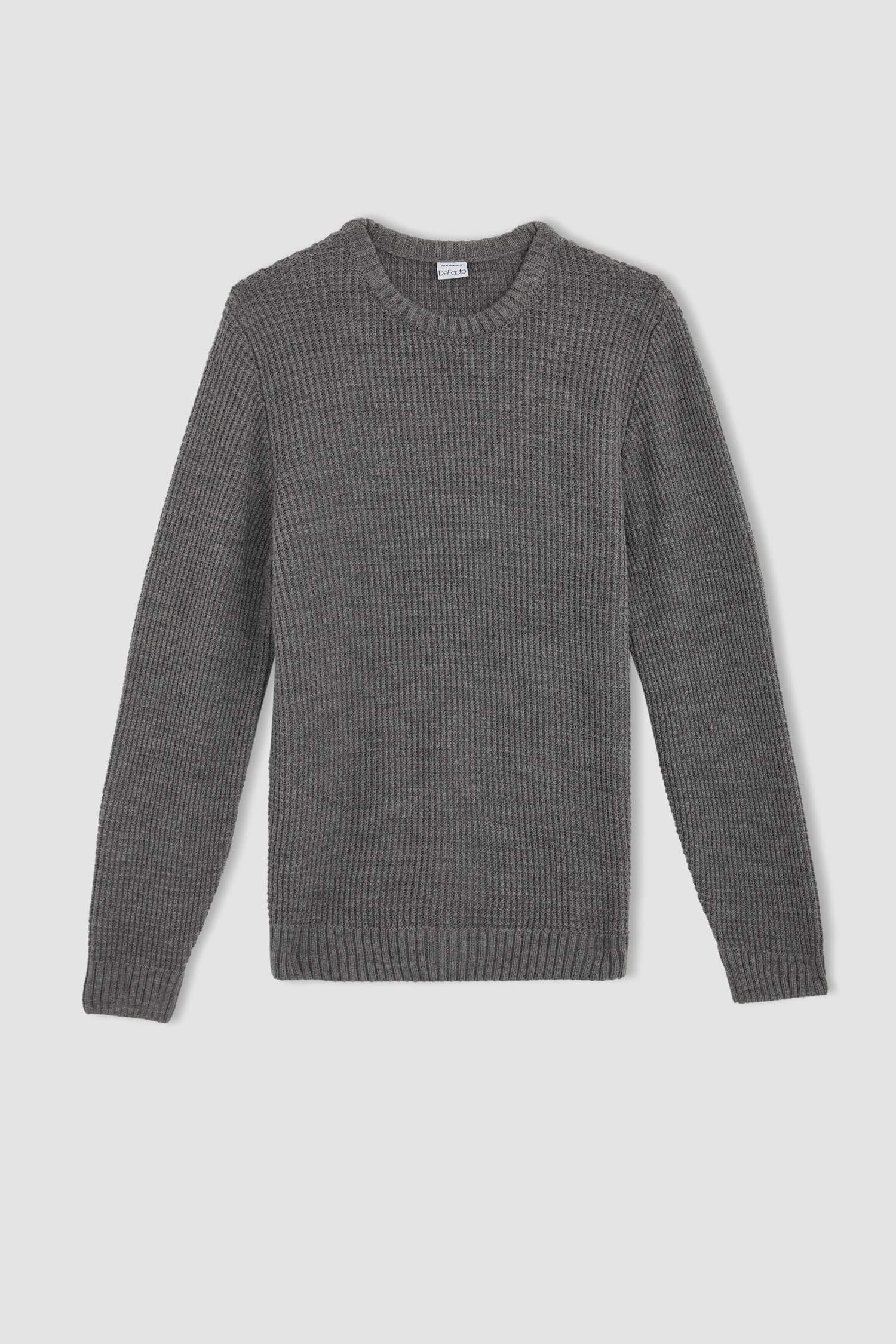 Regular Fit Bisiklet Yaka Triko Kazak