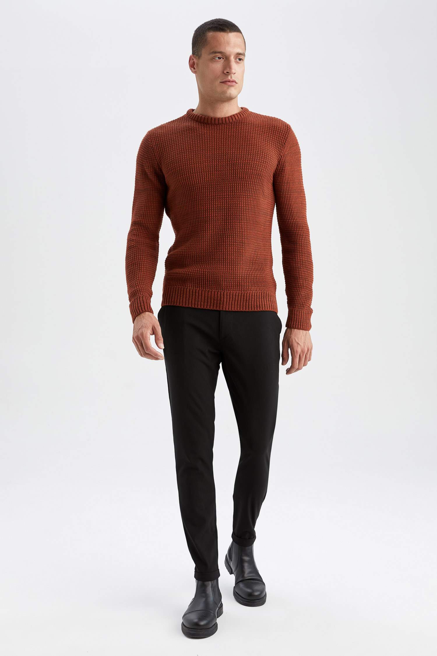 Regular Fit Bisiklet Yaka Triko Kazak