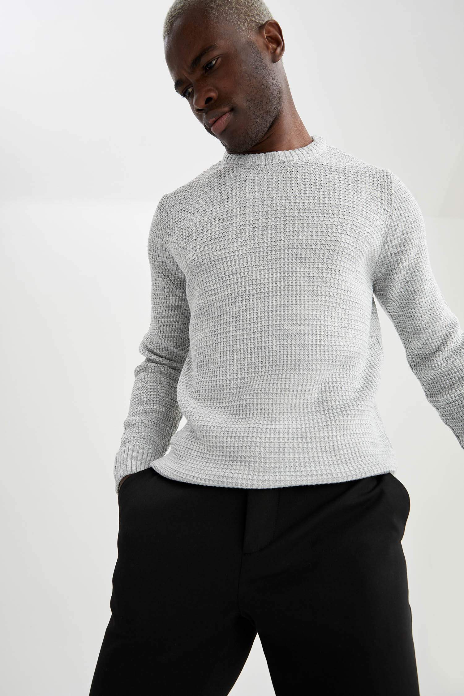 Regular Fit Bisiklet Yaka Triko Kazak