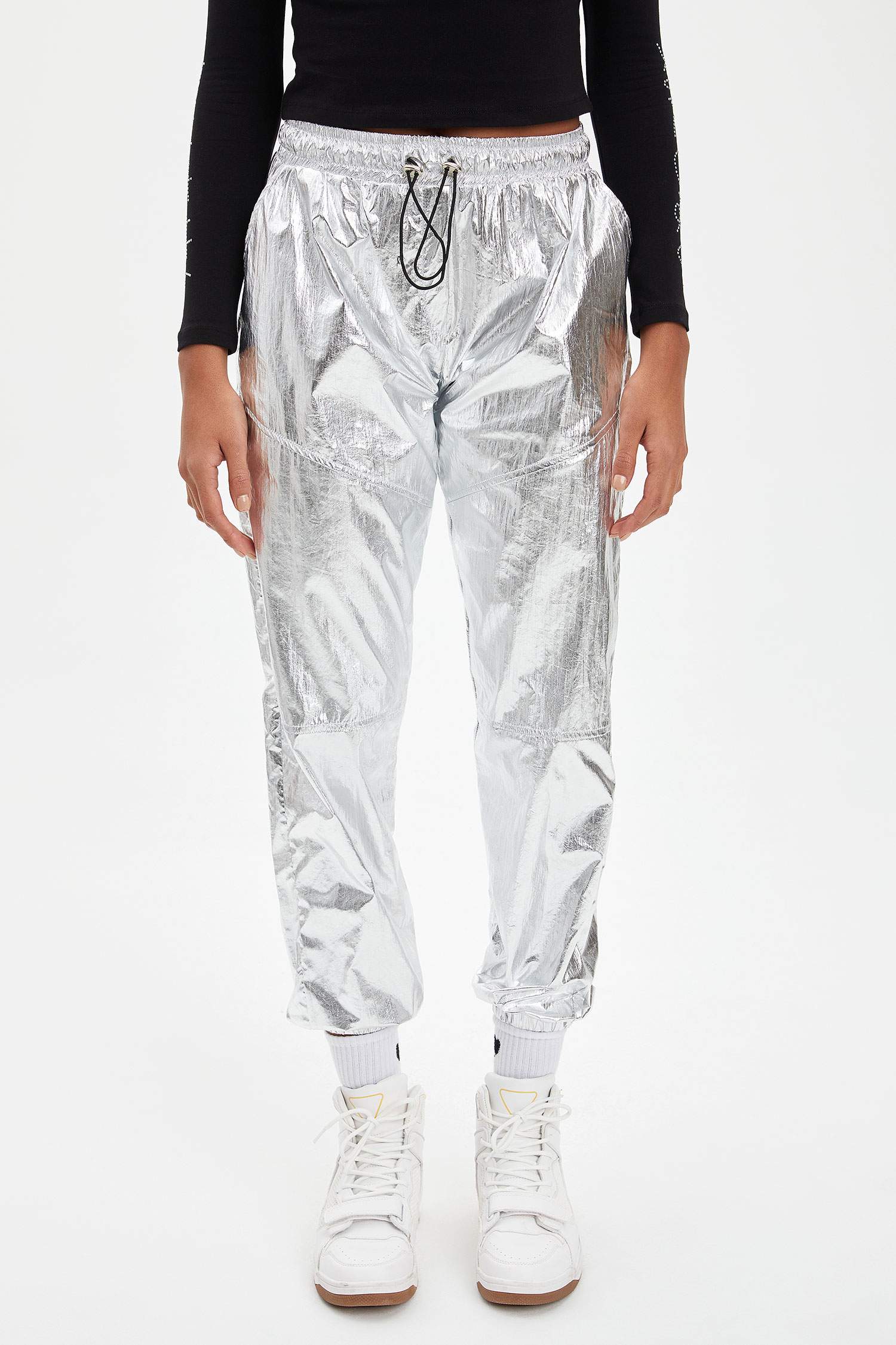 Standart Fit Jogger Dokuma Pantolon