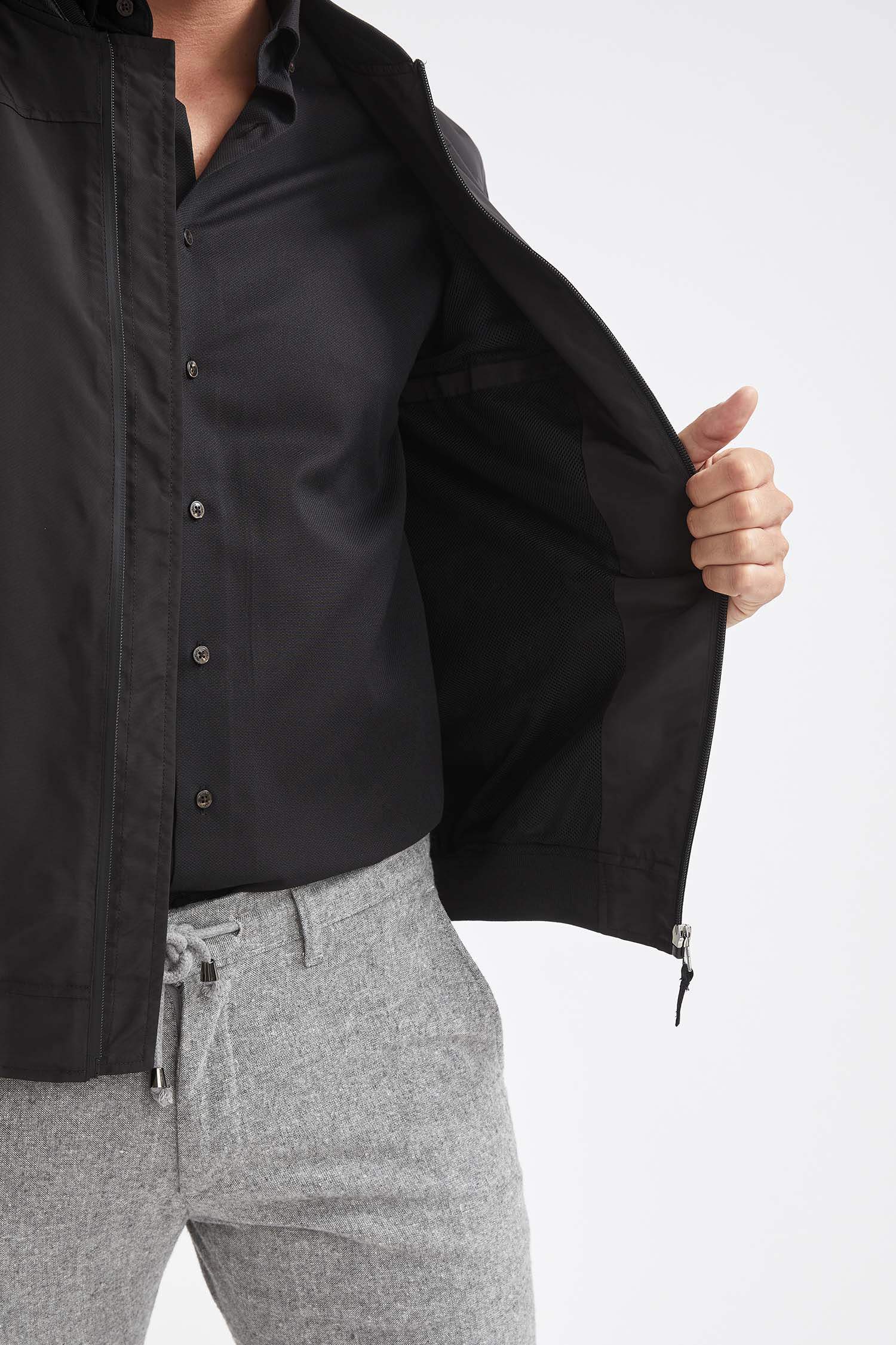 Slim Fit Kolej Yaka Bomber Mevsimlik İnce Mont