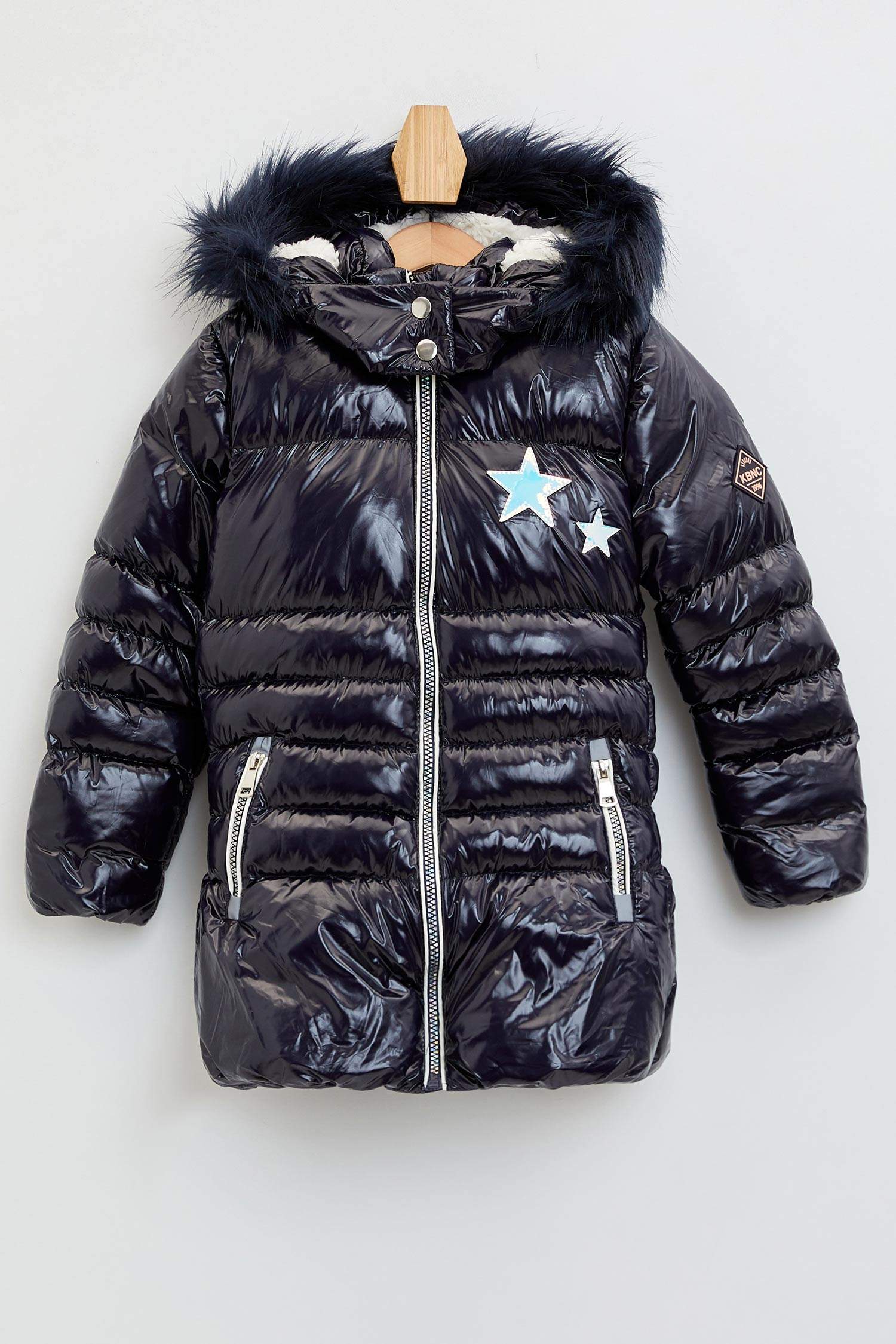 Kız Çocuk Regular Fit Peluş Polyester Mont Parka