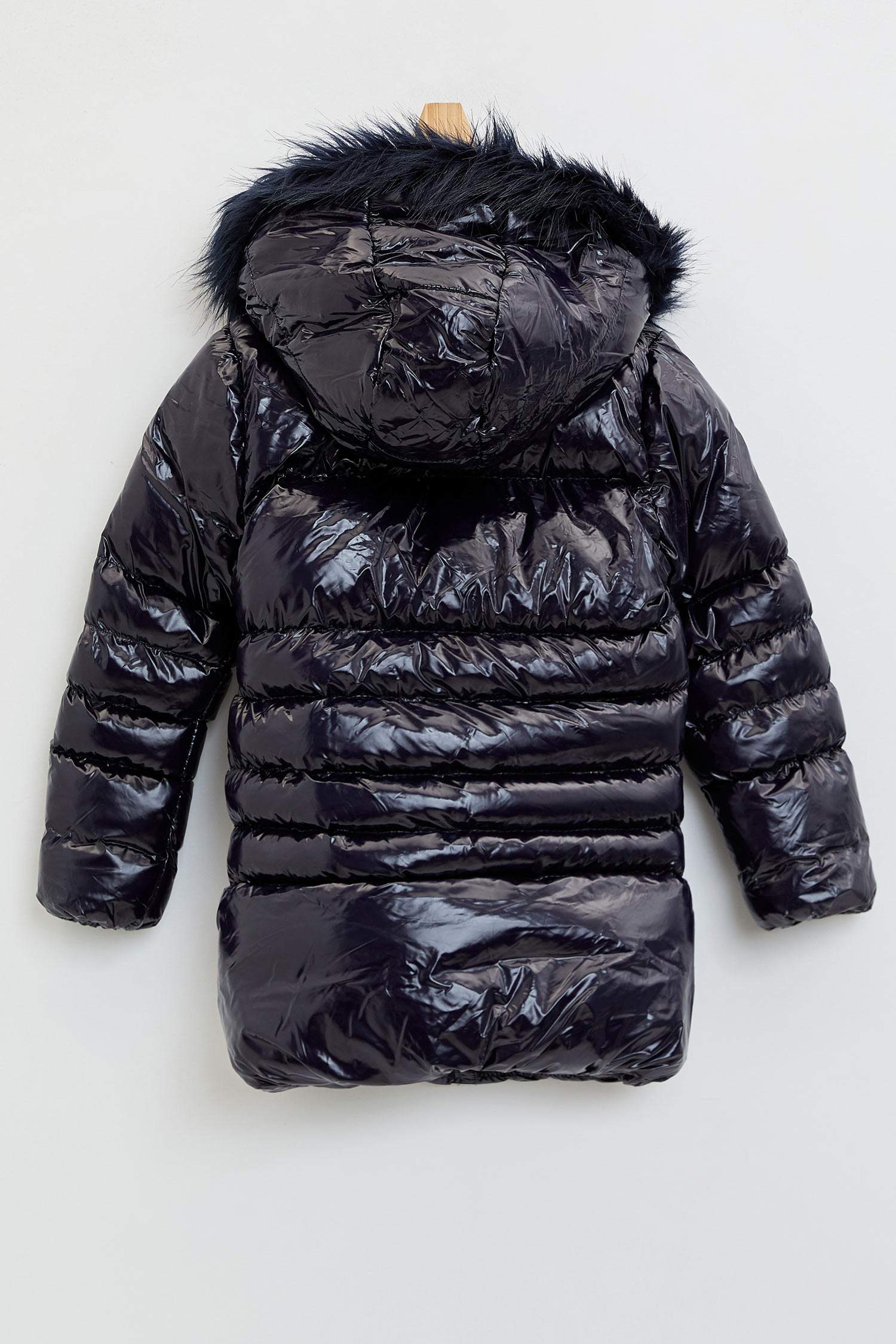 Kız Çocuk Regular Fit Peluş Polyester Mont Parka