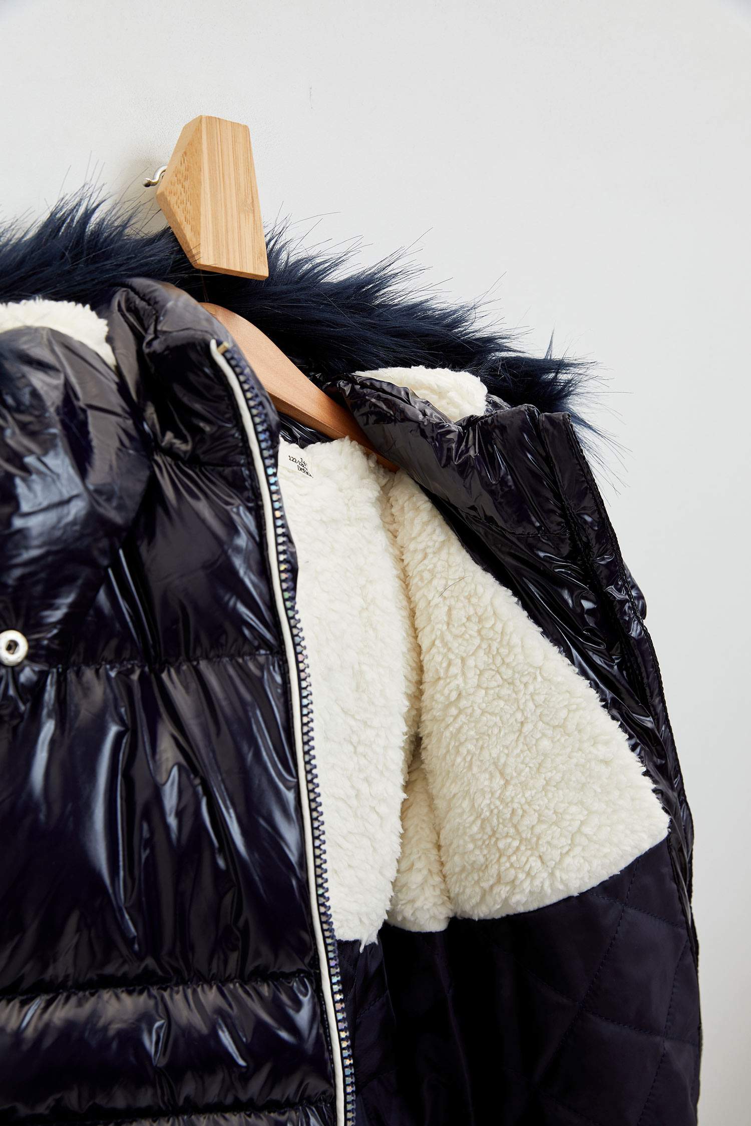 Kız Çocuk Regular Fit Peluş Polyester Mont Parka
